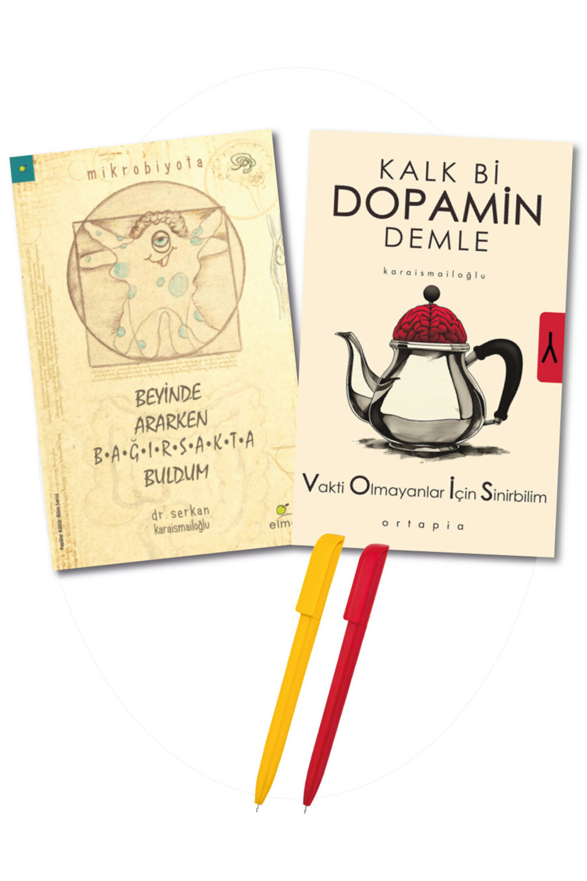 Ortapia SERKAN KARAİSMAİLOĞLU 2 KİTAP Kalk Bi Dopamin Demle+Beyinde Ararken Bağırsakta Buldum