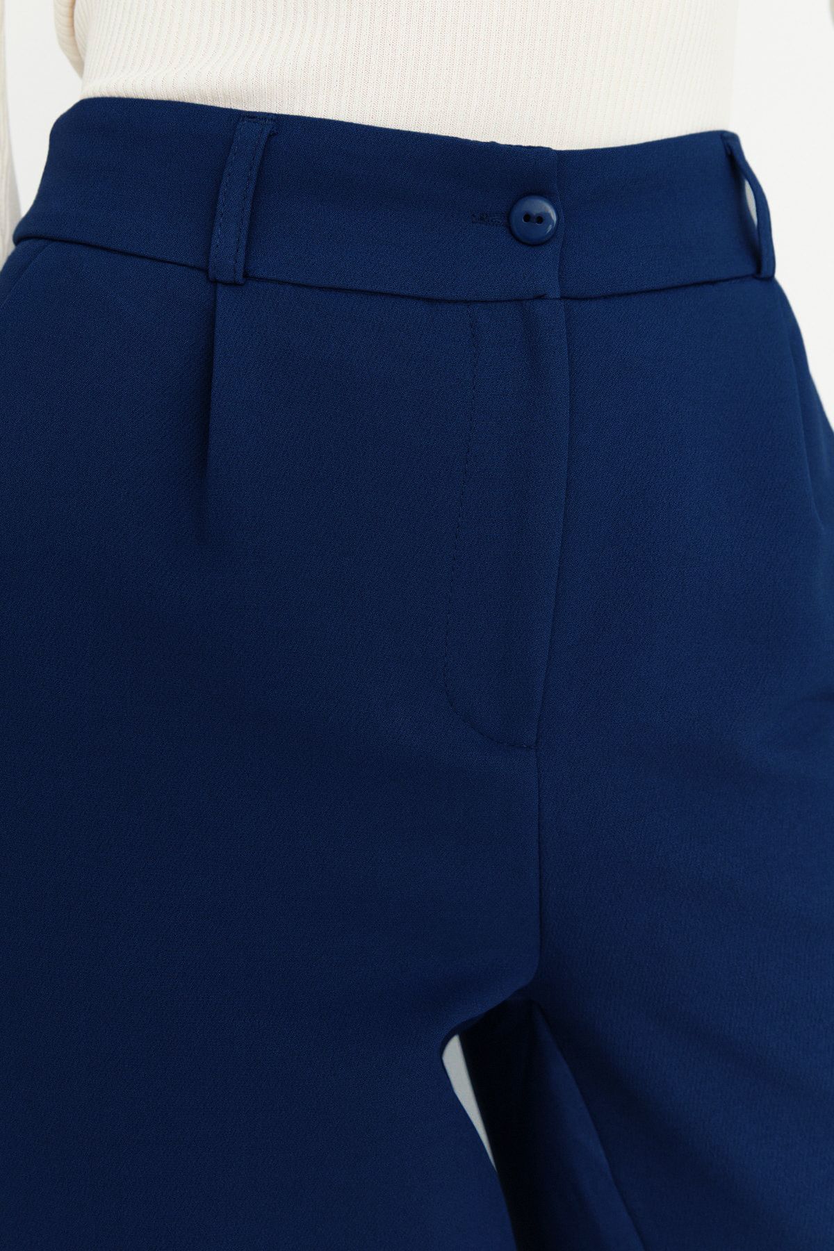 Trendyol Collection-Indigové široké tkané kalhoty - Twoaw22Pl0139 3
