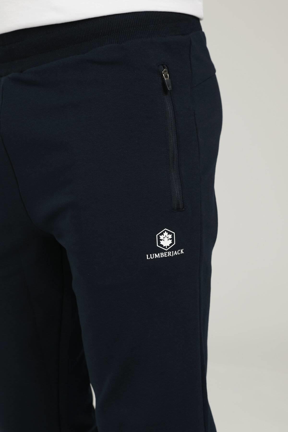 شلوار گرمکن مردانه آبی سرمه ای لامبرجک | 2SEESZY32290LAC اورجینال - تصویر 4