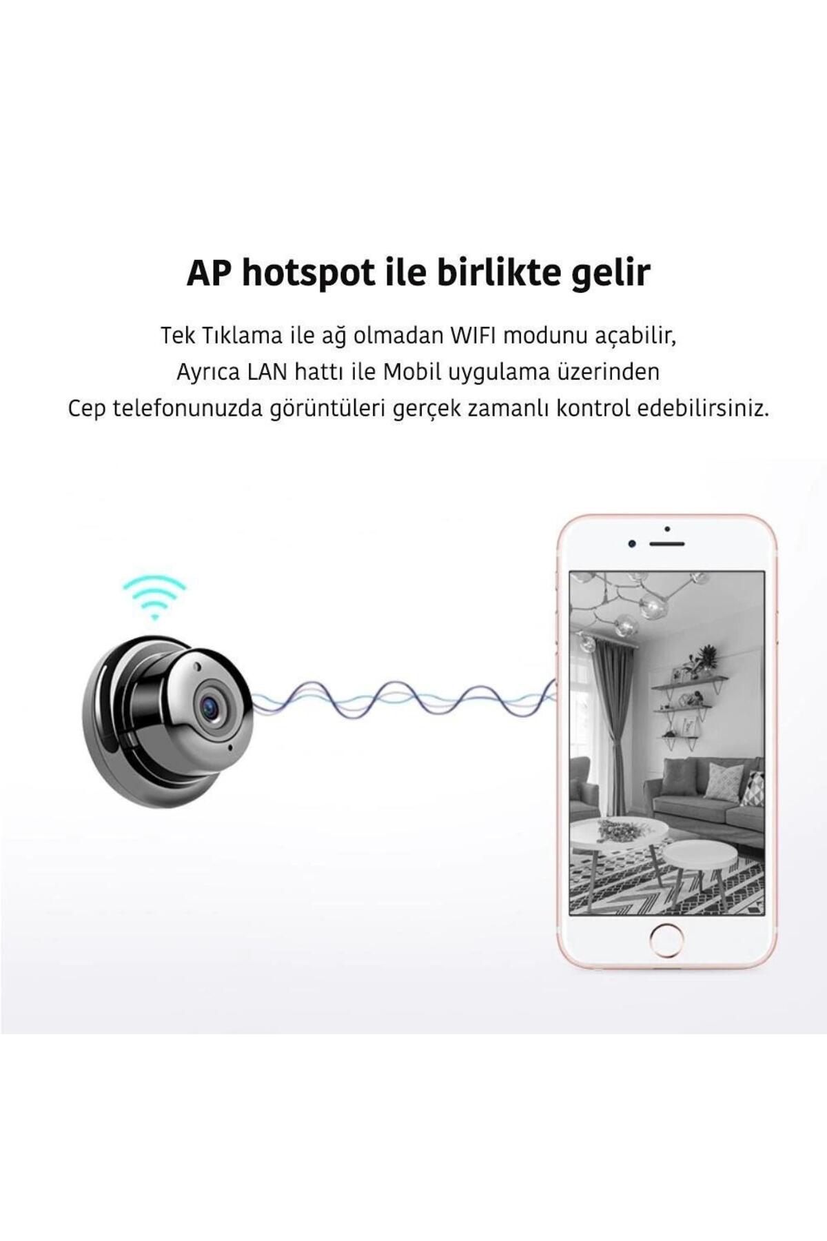 Pm-4792 V380 Gece Görüşlü Mikrofonlu 1080p Mini Wifi Ip Kamera 8