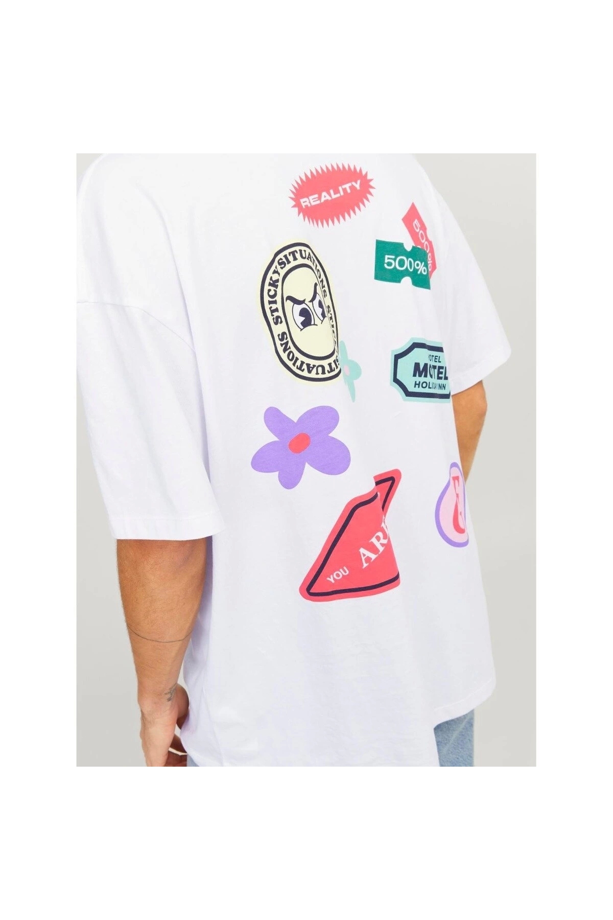 تیشرت مردانه سفید جک اند جونز | 24YETSBS97235 اورجینال - تصویر 4