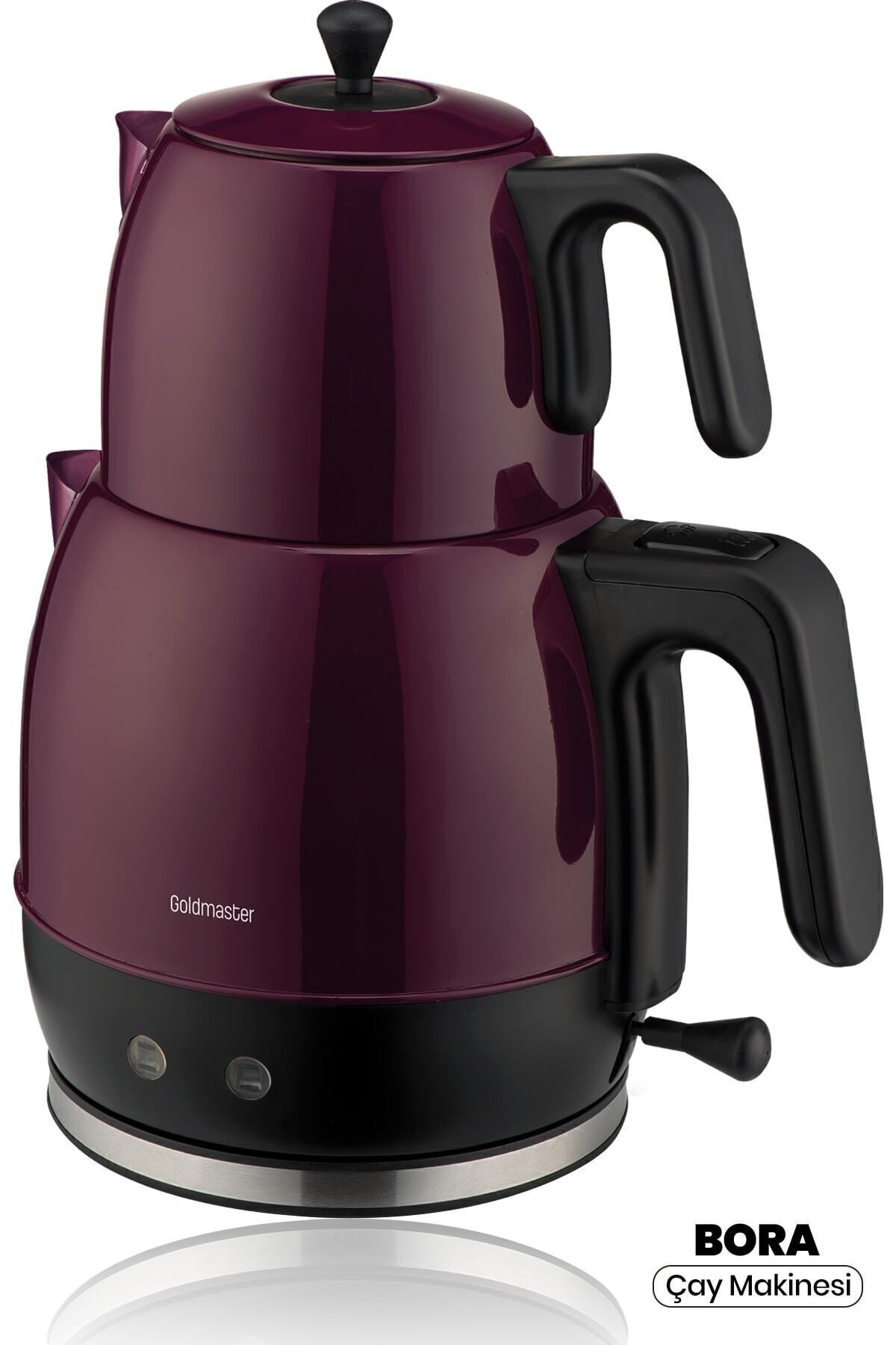 GOLDMASTER Bora 2200 Watt Xl Damlatmayan Ağız Tasarımlı Paslanmaz Çelik Çay Makinesi Ve Su Isıtıcısı