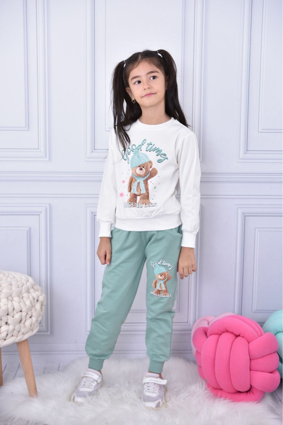 LİLLYPİCCA Set Combinat De Bumbac Cu 2 Fire, Urși Fetă Femeie - 4–5 years