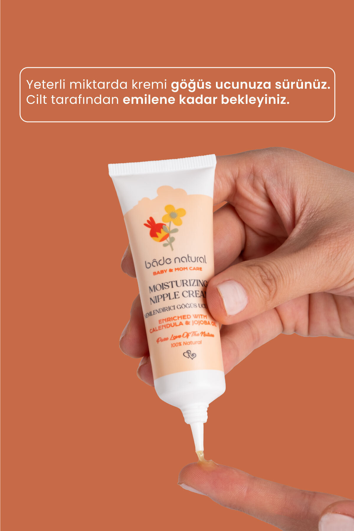 Bade Natural Nemlendirici Göğüs Ucu %100 Doğal Çatlak ve Bakım Kremi 30 ml fotoğrafı 5 (önizleme)