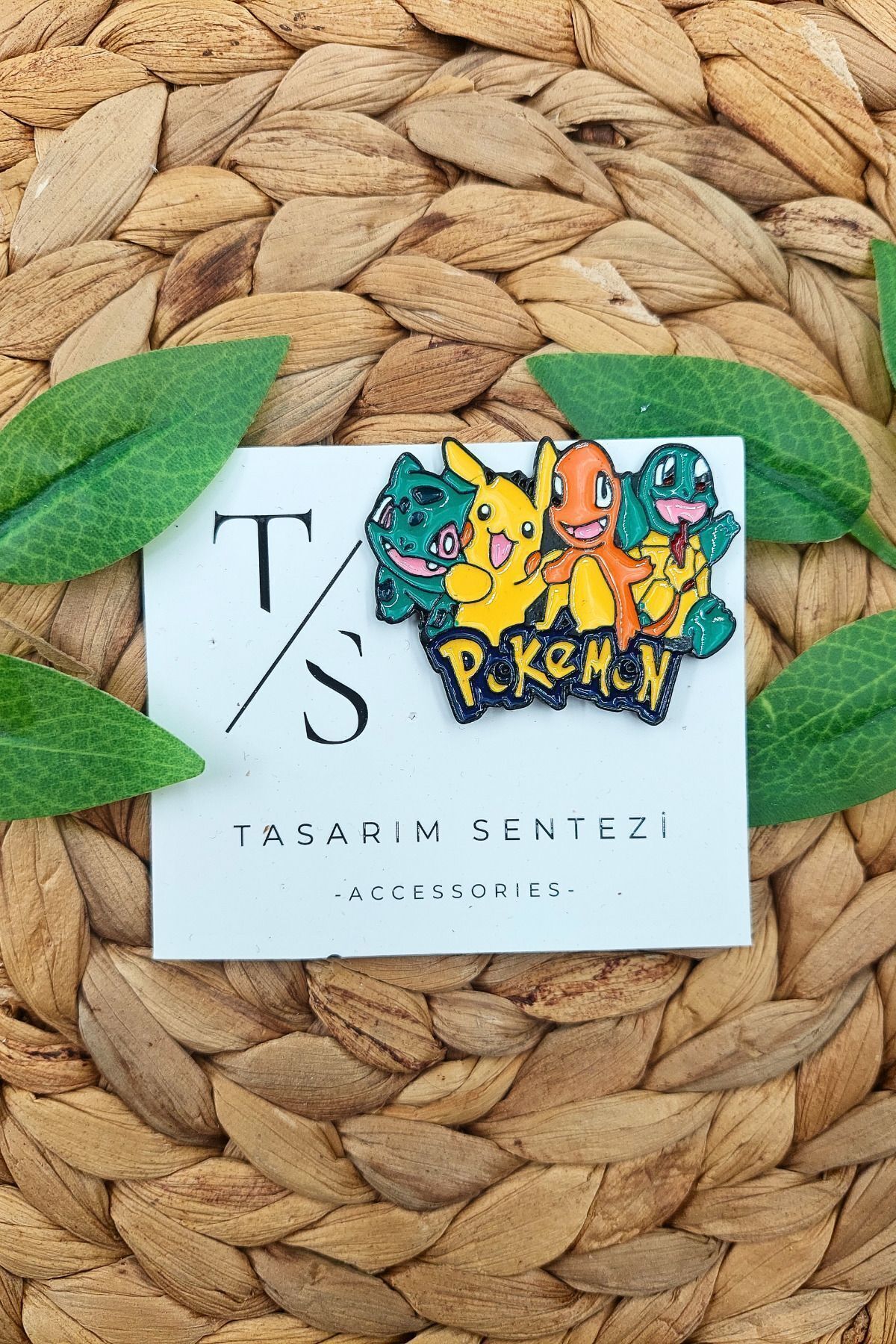Badge Metal Brooch Collar School Bag Clothes Hat Jewelry Accessory Pokemon Pikachu Cartoon Rosette