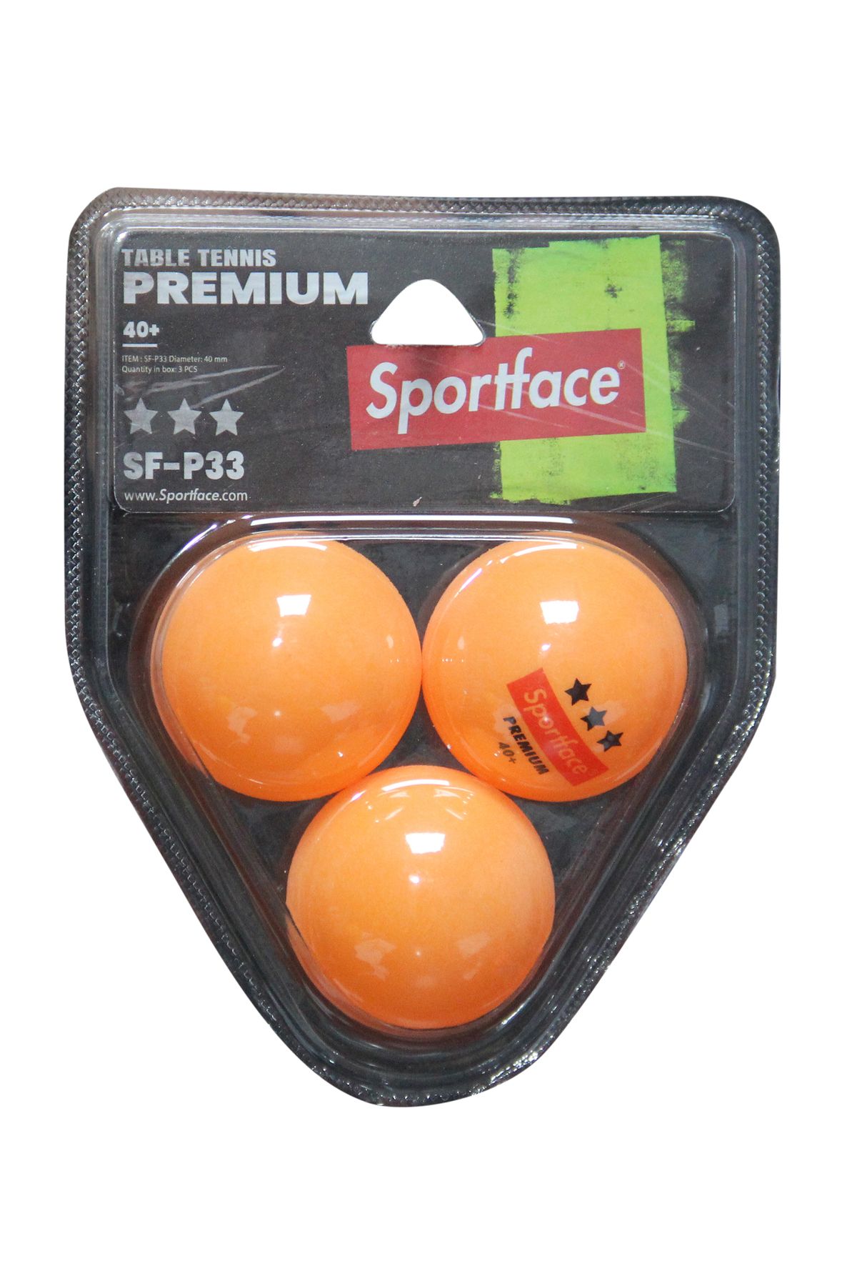Sportface Sf-p33 3'lü Masa Tenisi 3 Yıldızlı Maç Topu - Turuncu