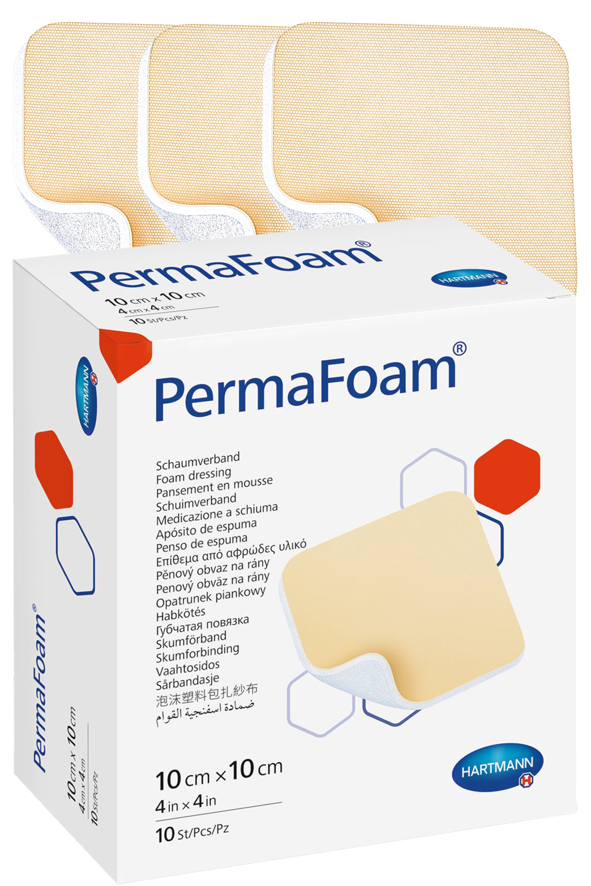 Hartmann Permafoam, classic, yara bakım, yara örtüsü, 10x10cm- 10 adet