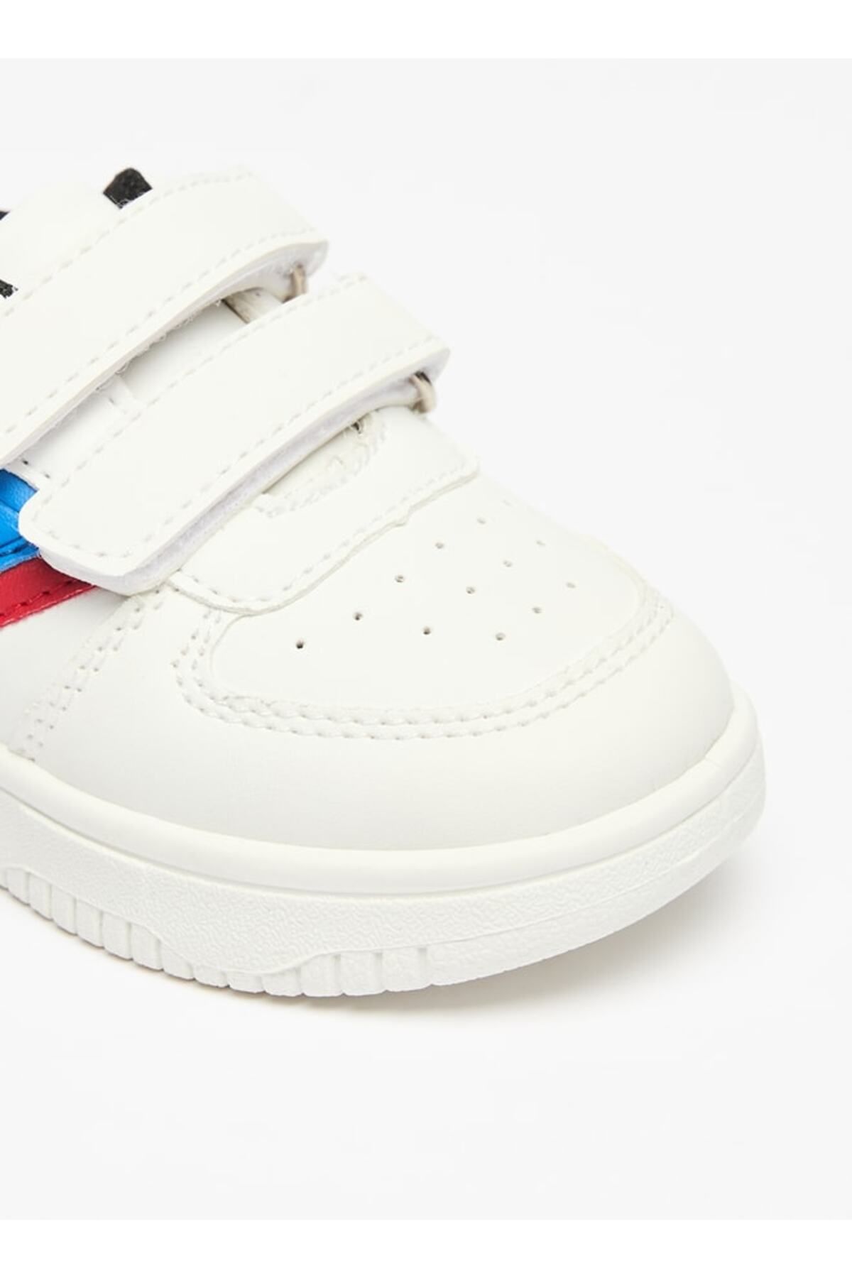 LBL by Shoexpress-Panelled Sneakers with Hook and Loop Closure 5