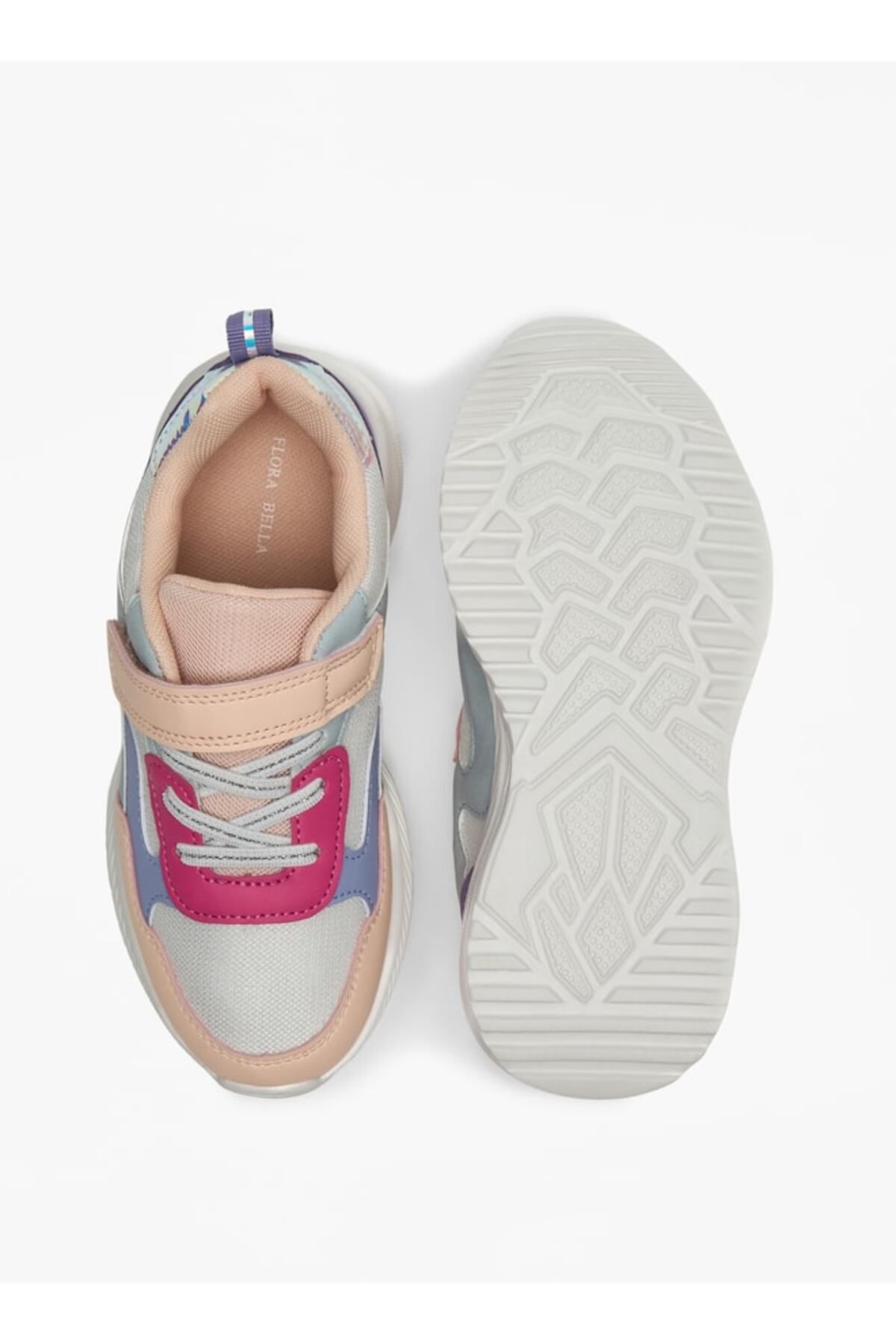 Flora Bella by Shoexpress-Flora Bella Colourblock Sneakers with Hook and Loop Closure 4