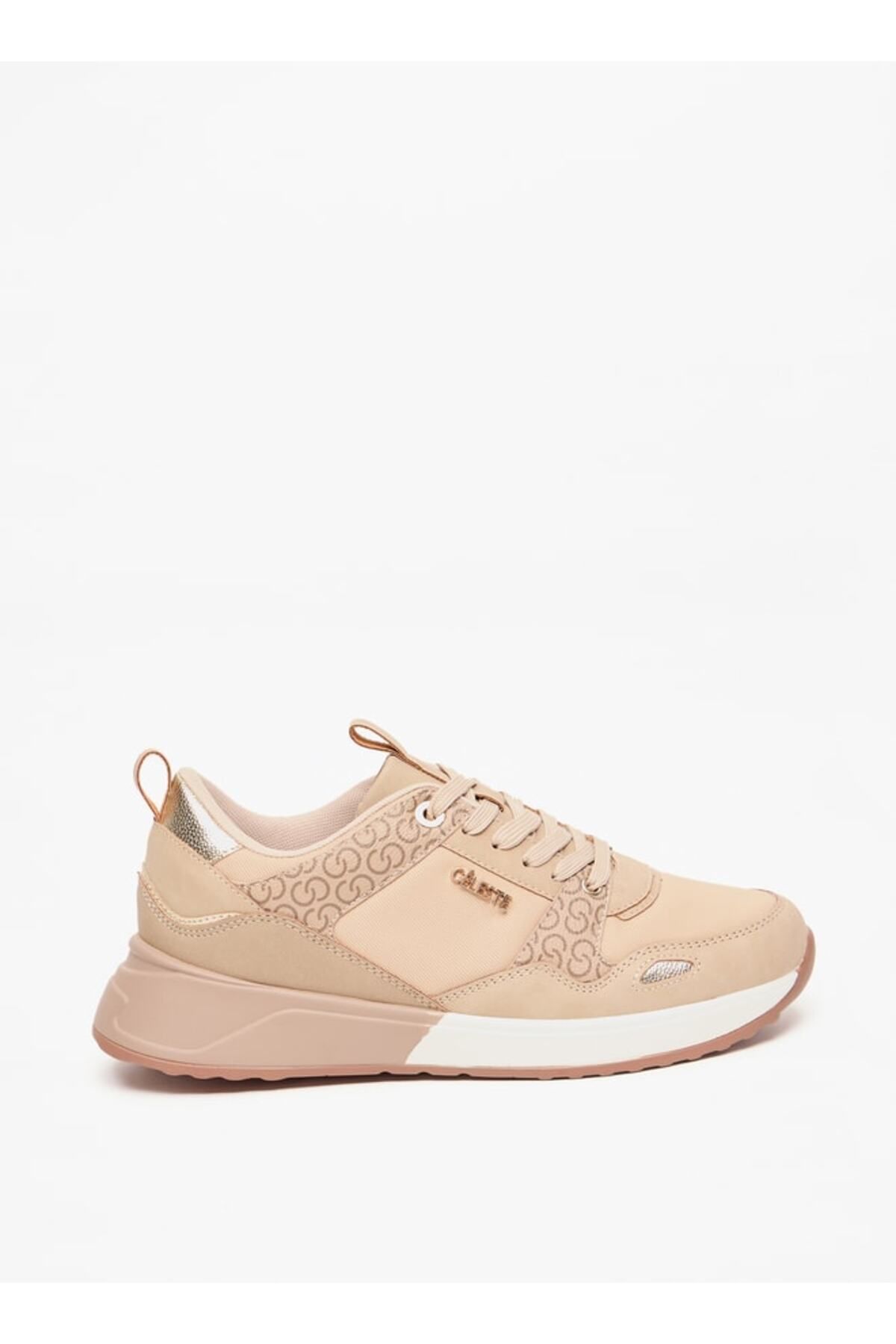 Celeste-Women's Monogram Print Sneakers with Lace-Up Closure 3