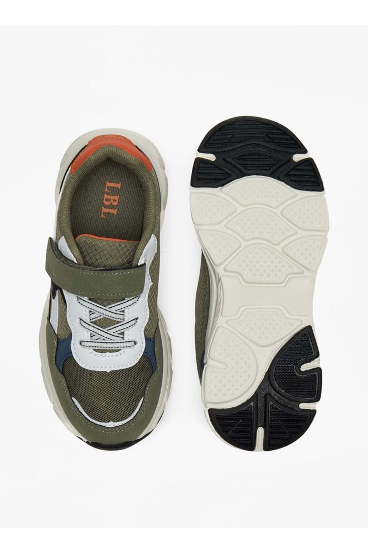 LBL by Shoexpress-Panelled Sneakers with Hook and Loop Closure 4
