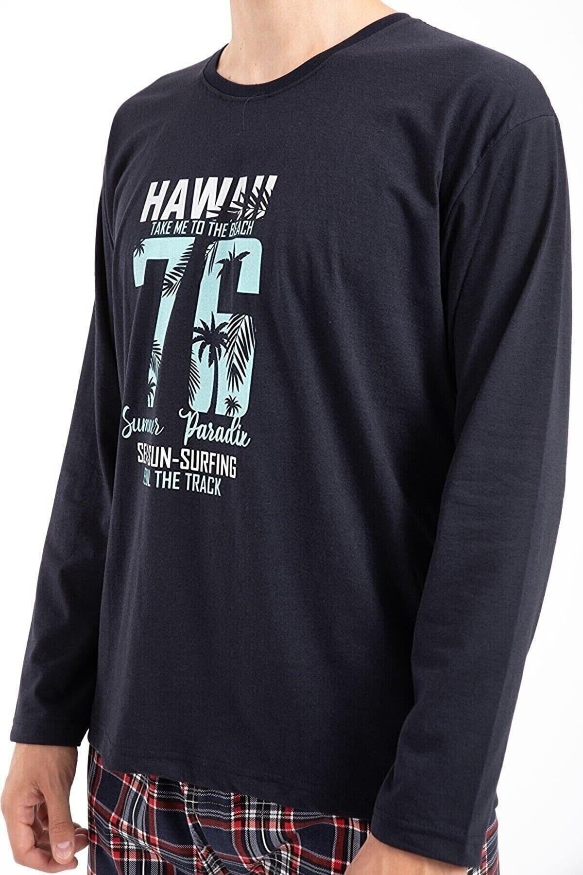 Rimoli-Pajamas 100% Cotton Single Jersey Men's Pajama Set Hawaii 3