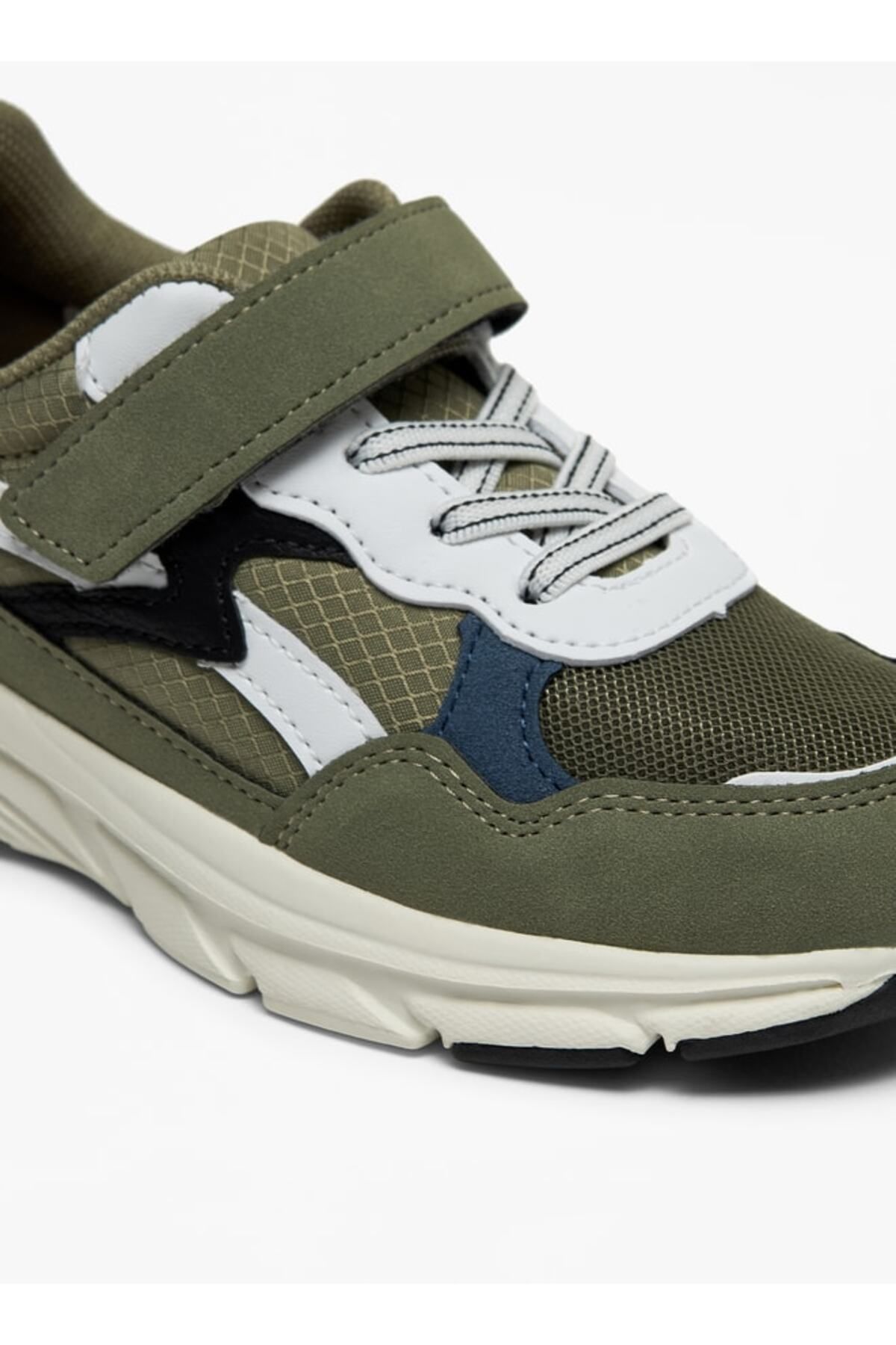 LBL by Shoexpress-Panelled Sneakers with Hook and Loop Closure 5