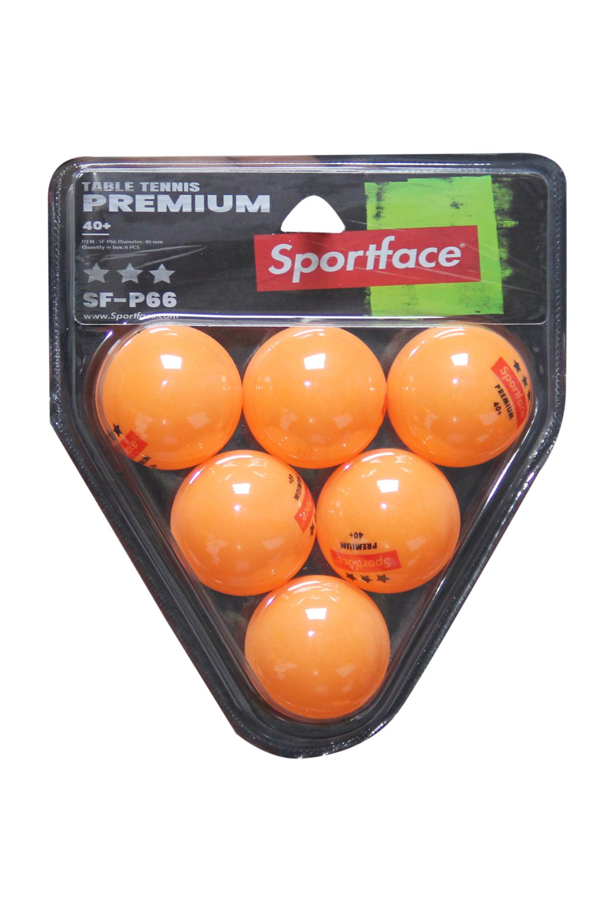 Sportface Sf-p66 6'lı Masa Tenisi 3 Yıldızlı Maç Topu - Turuncu