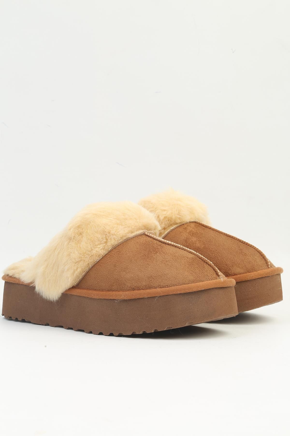 Pierre Cardin-Pc-5490 Model Women's Tan Furry Slippers 3