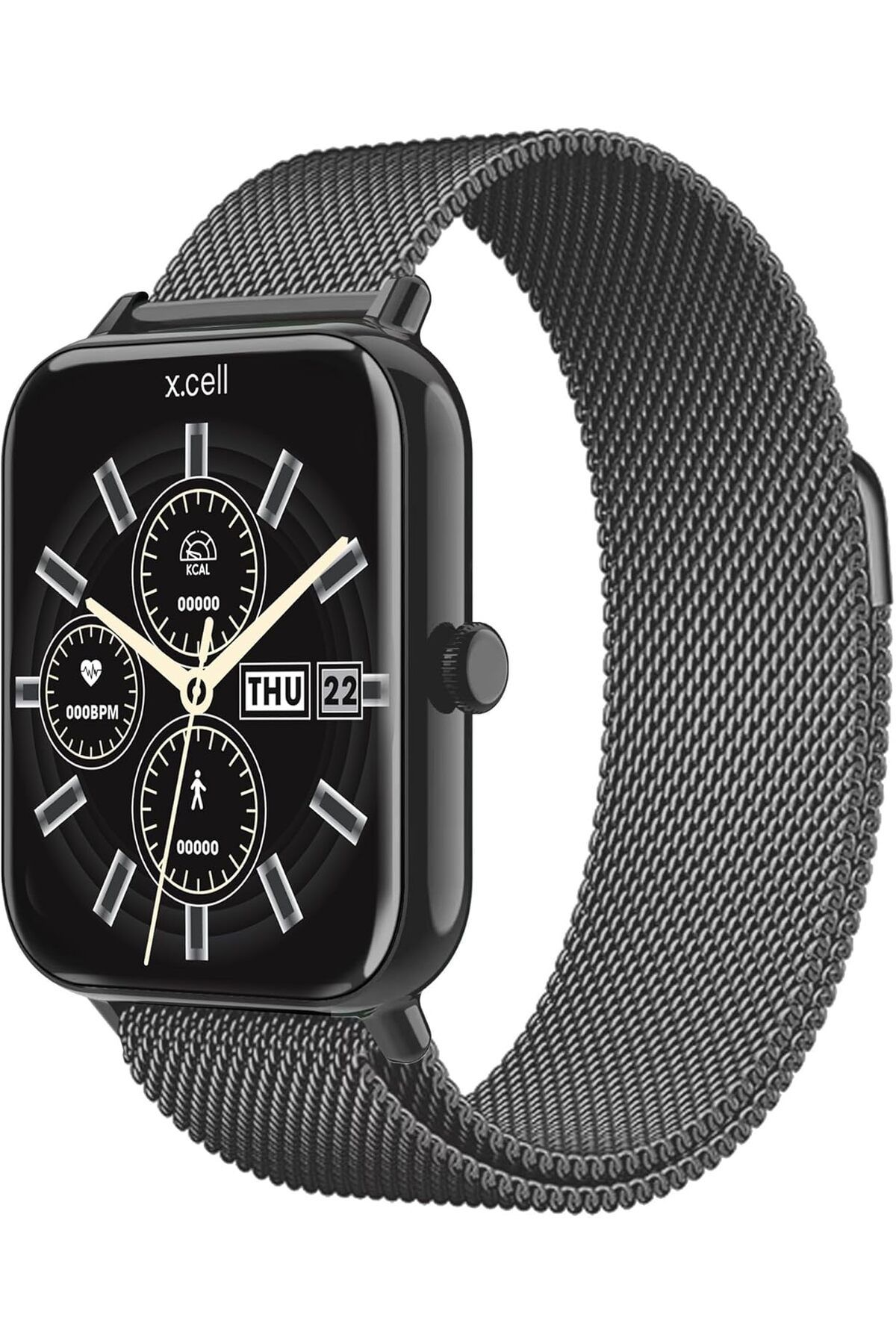 X.Cell-G8 Talk Pro Smart Watch: Heart Rate/BP/O2 Monitoring, Calls, IP67, 1 Week Battery, Gun Metal 2