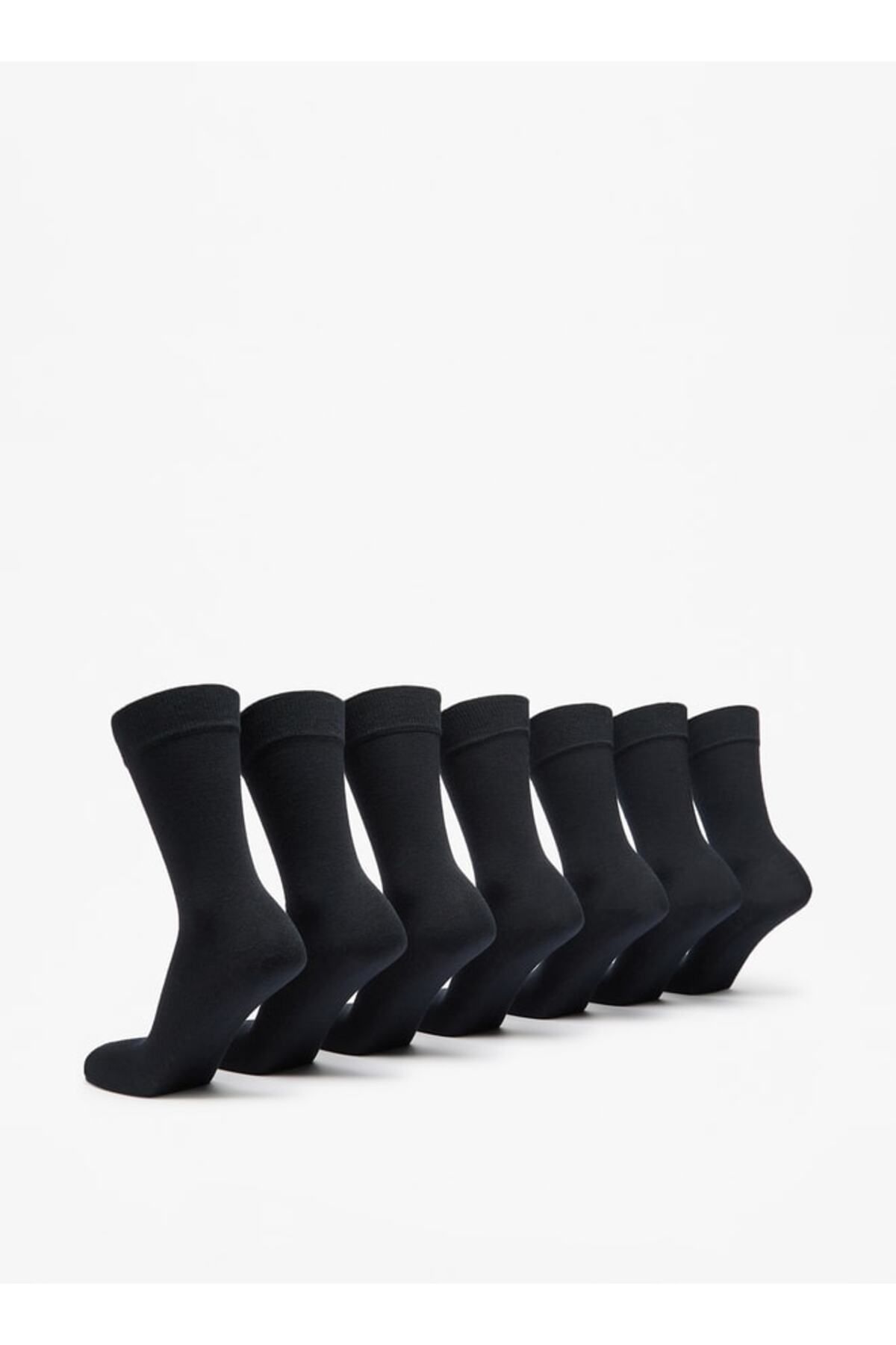 LBL by Shoexpress-Solid Calf Length Socks - Set of 7 3