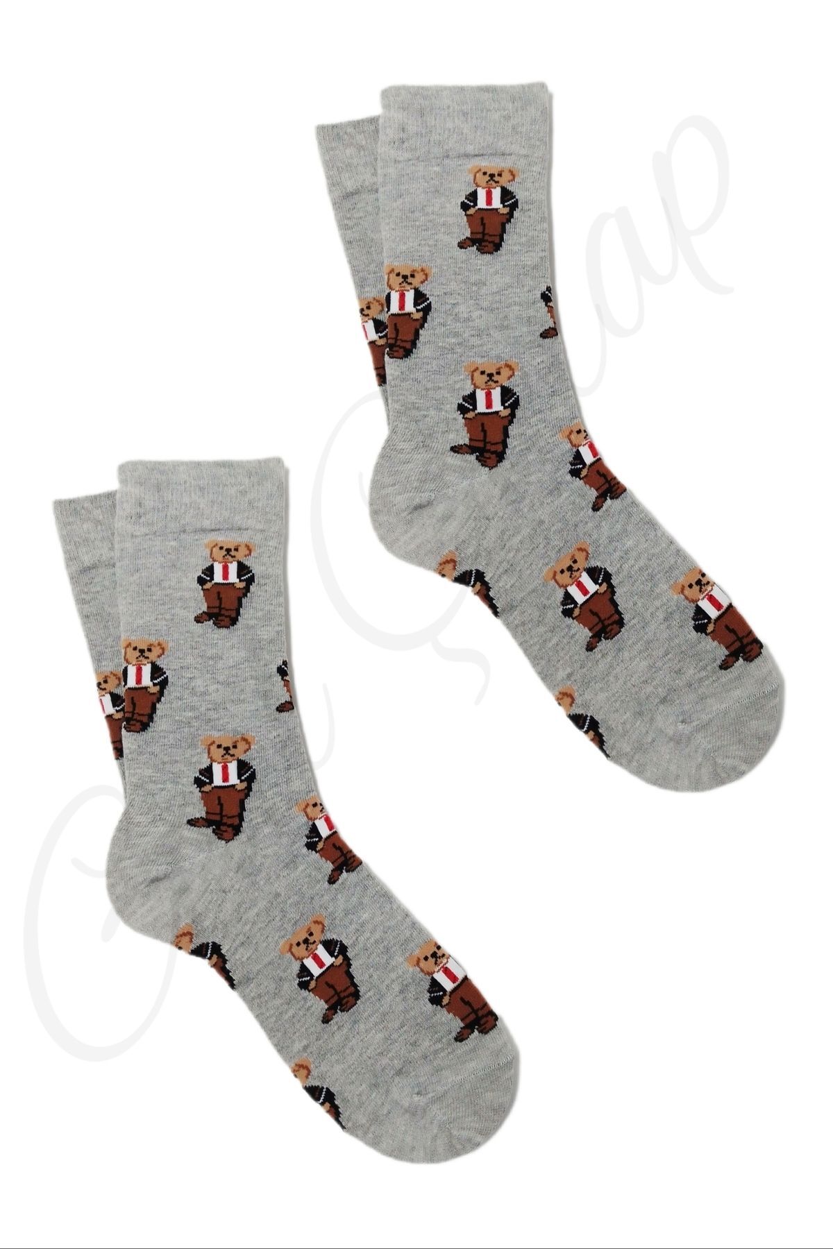2 Pairs Teddy Bear Sock with Teddy Bear