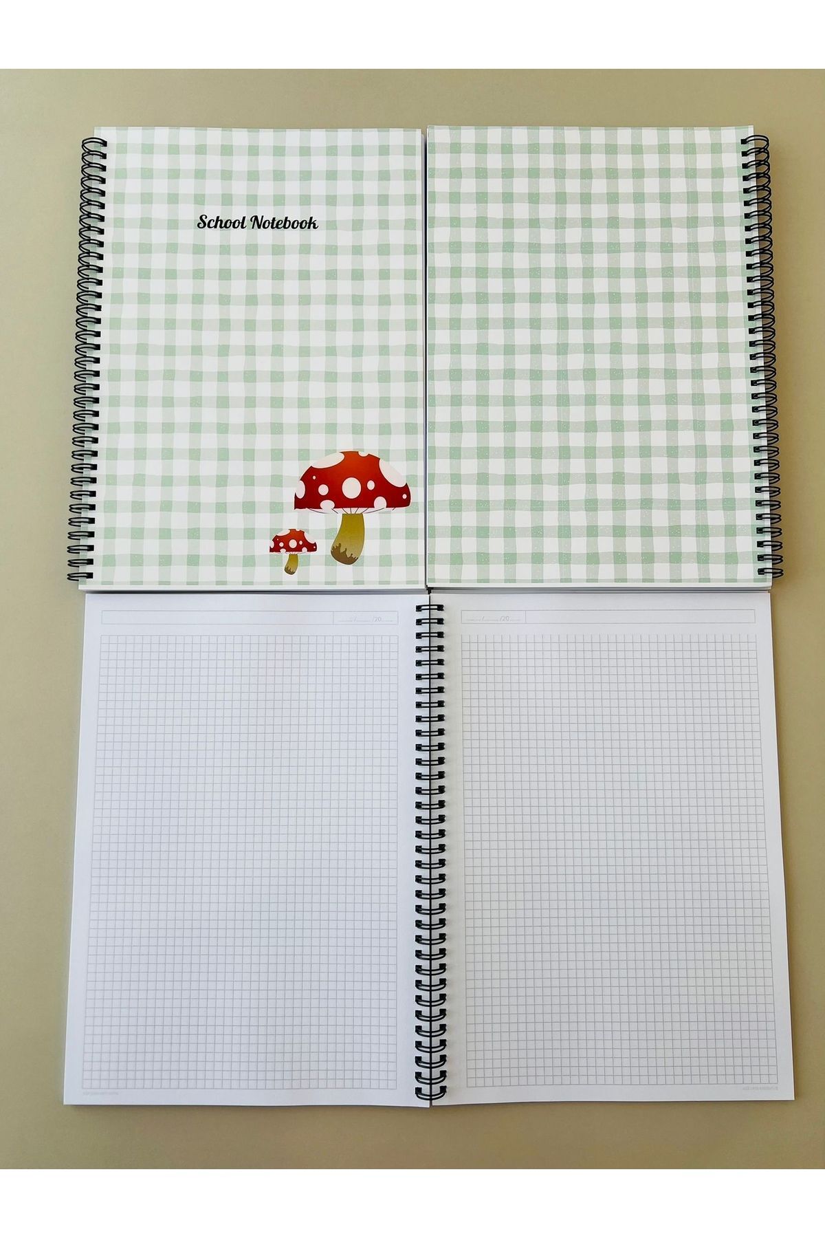ADA OFİS KIRTASİYE-A4 Spiral School Notebook - 80 Sheets, 2 Squares and 2 Lines, Set of 4 7