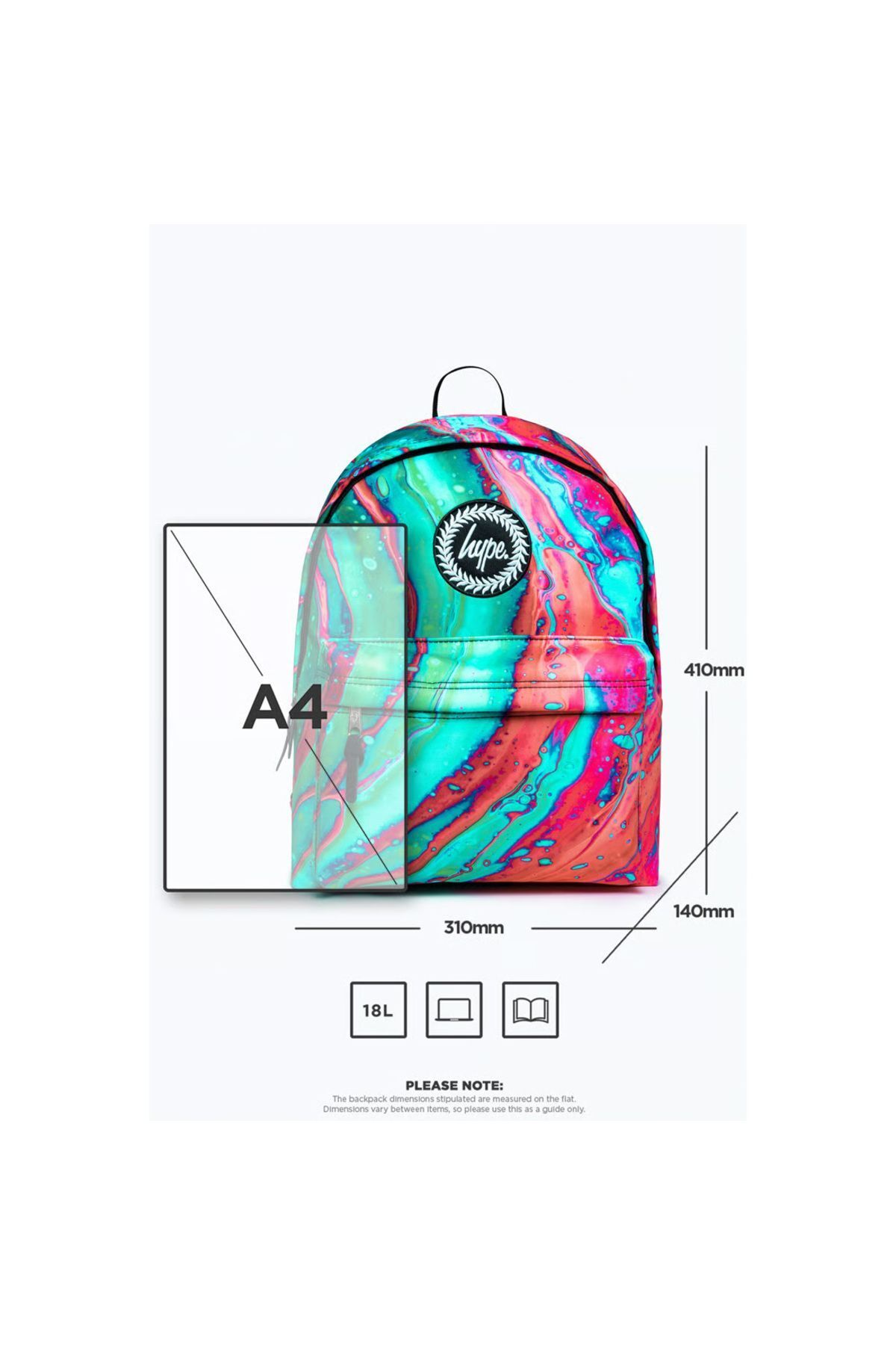 Hype Orange Green Out Of Space Marble Backpack TWLG 717 1SZ Kad n Aksesuar