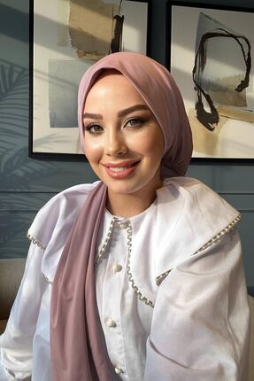 SAYRA Shawl Kadın Lila Çıtçıtlı Hazır Şal Syr002