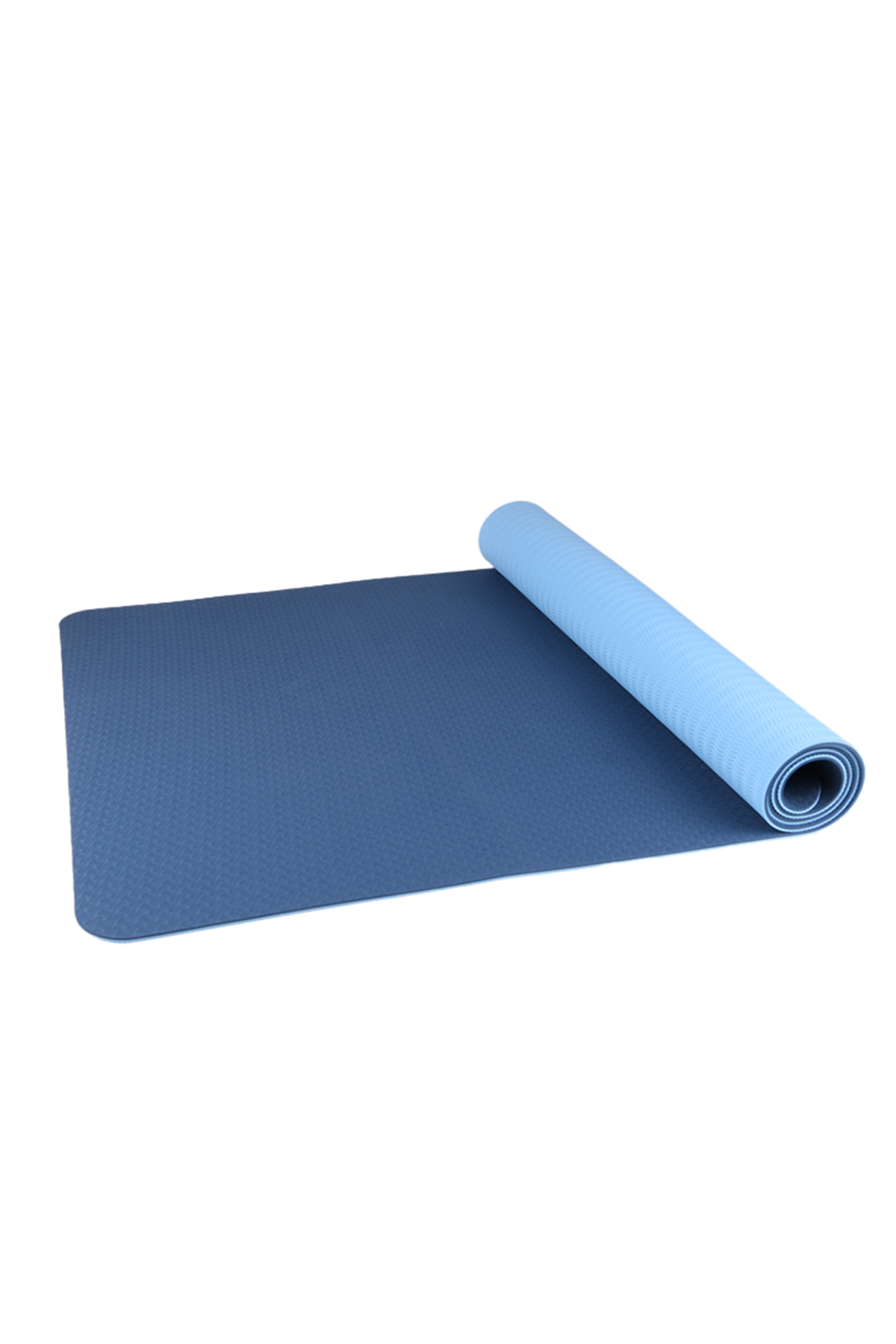 TPE-600 Yoga Mat Pilates Mat Exercise and Sports Mat 6mm - Blue