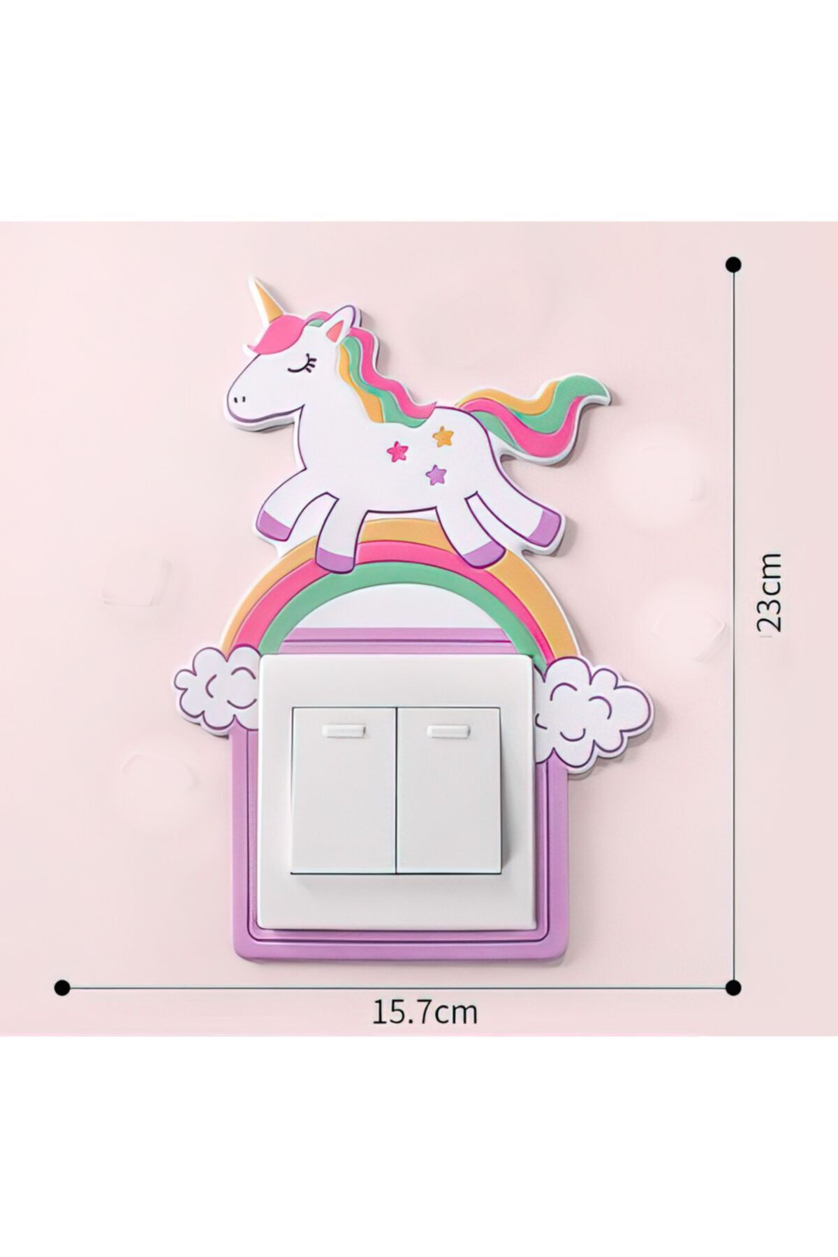 Genel Markalar Bebek/çocuk Odası Için Lamba Anahtarı Ve Priz Elektrik Düğmesi Kenarı Aksesuar Unicorn Model1 fotoğrafı 3 (önizleme)