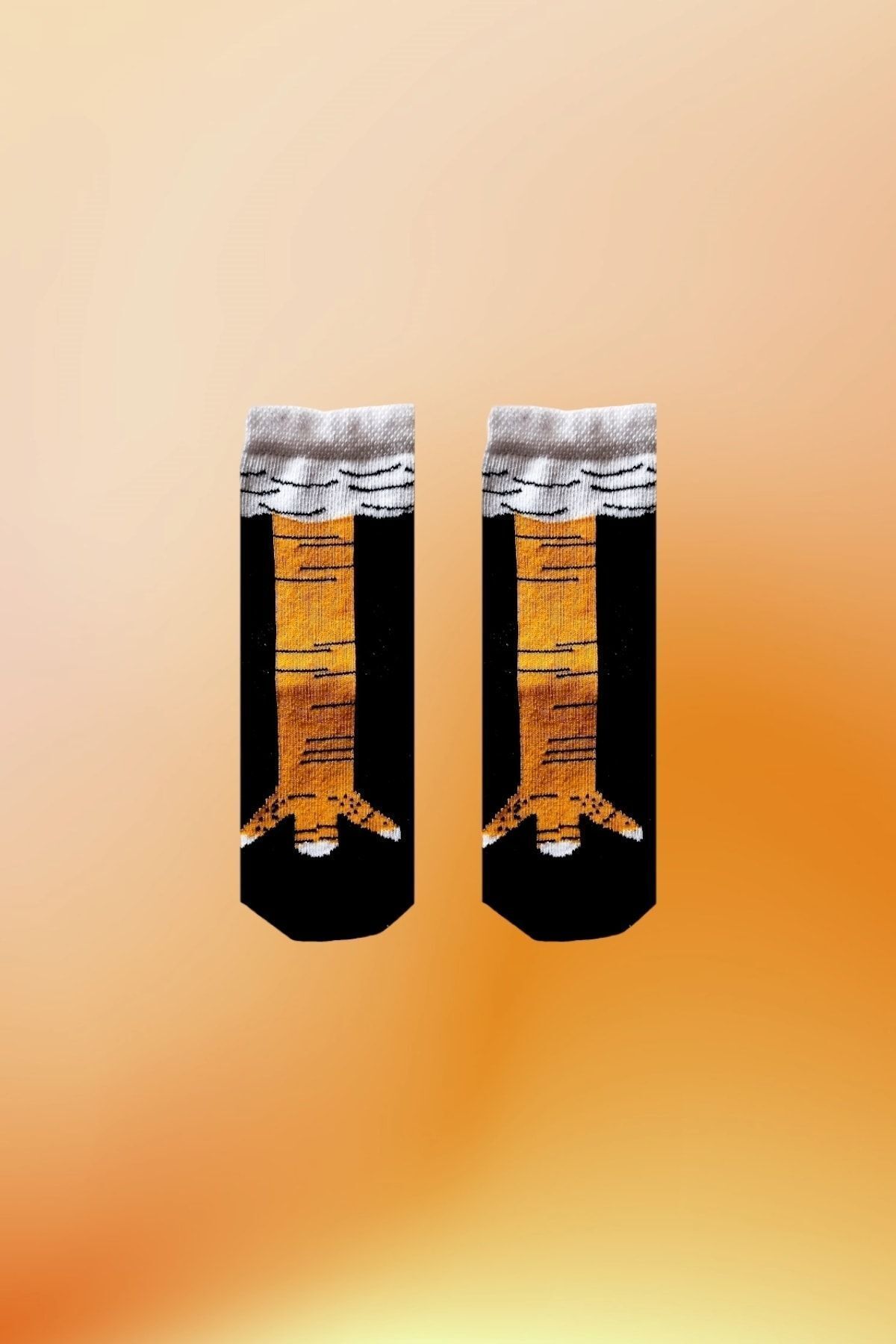 ZEYZEY MONKEY-Mother, Father and Child Chicken Feet Pattern Socket Socks Set (Suitable for Ages 4-5) 3
