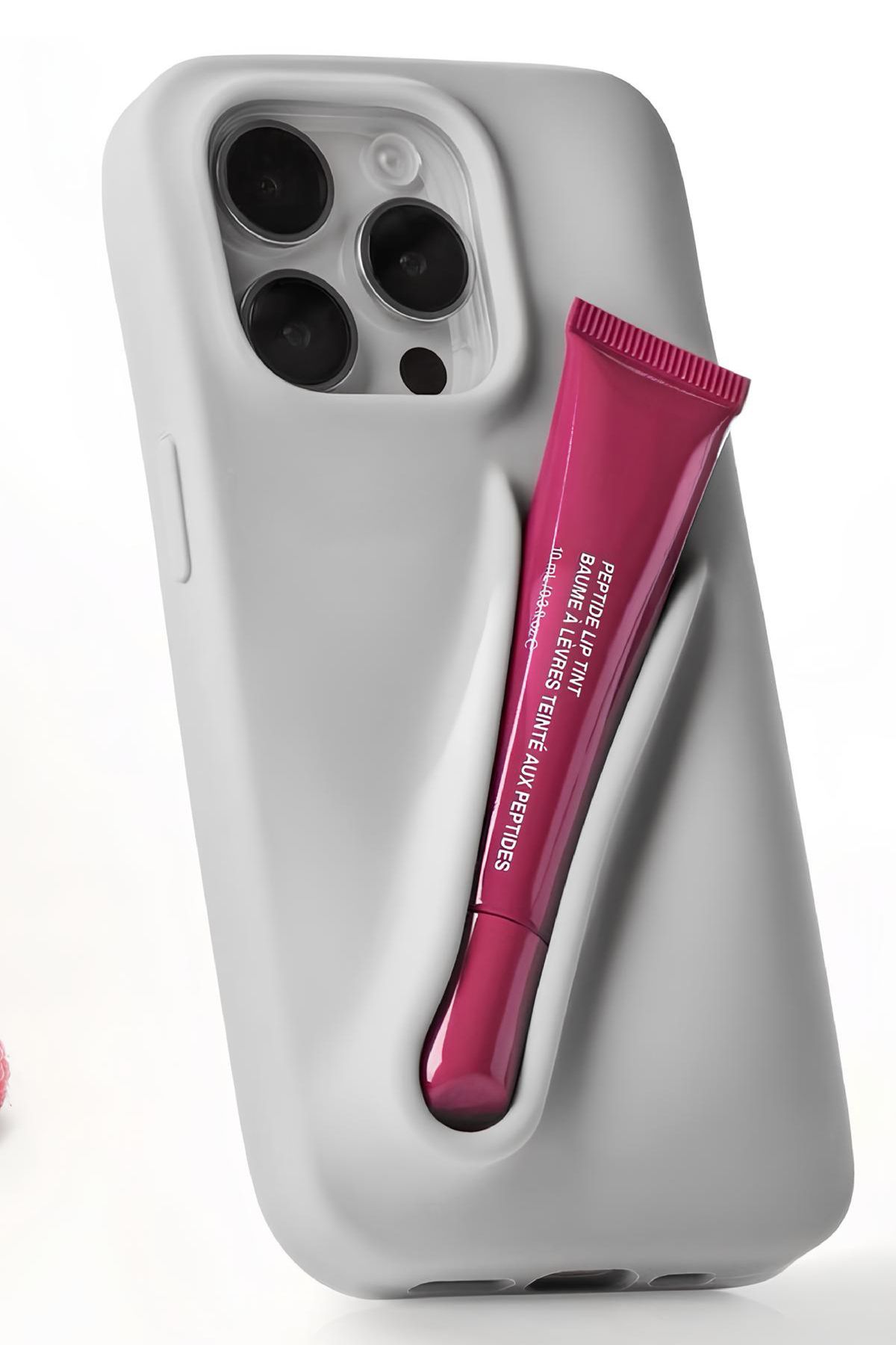 iphone 13 pro compatible silicone lips case cover with lipstick compartment