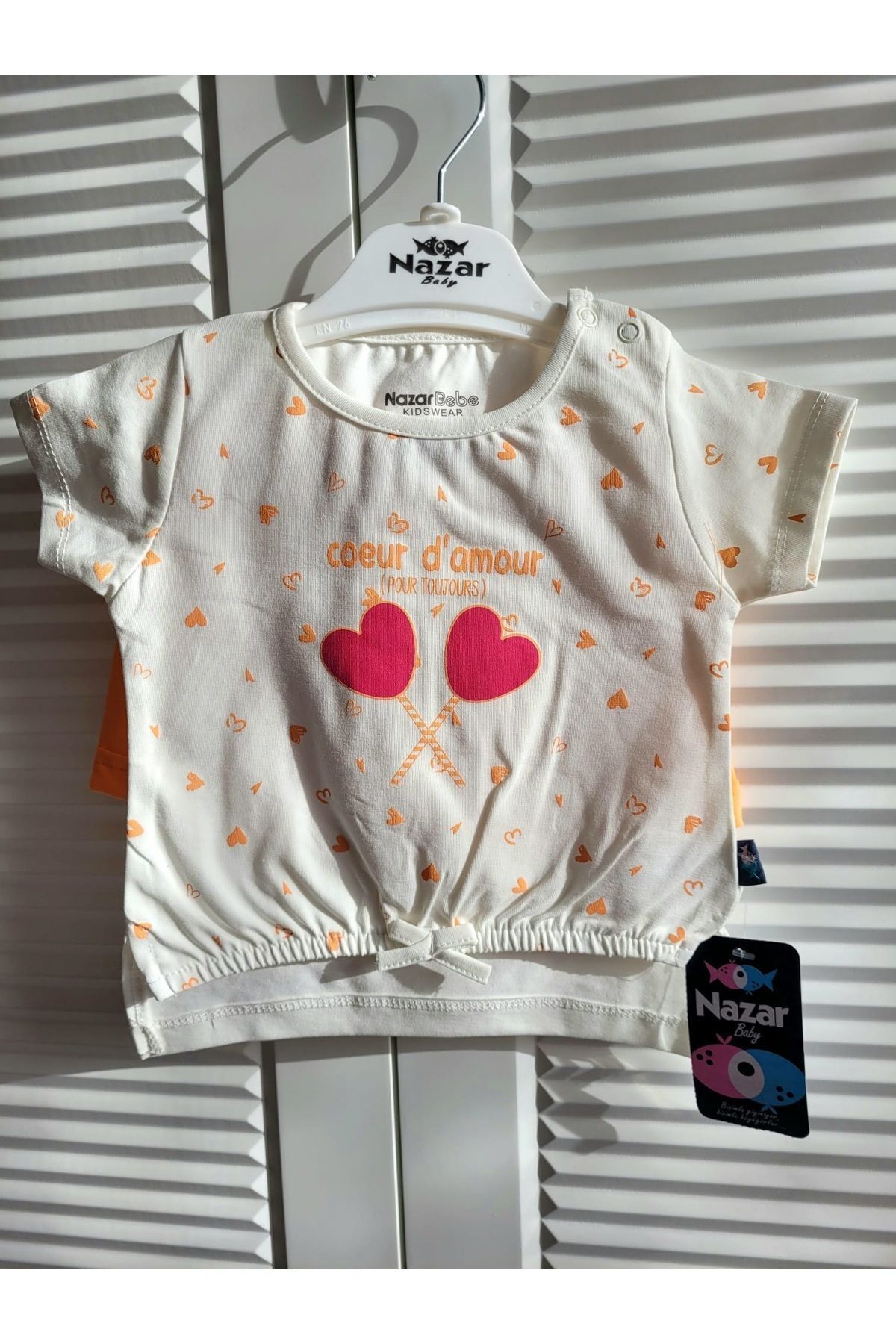 ست نوزادی دخترانه نارنجی Nazar Bebe | 24311 اورجینال - تصویر 5