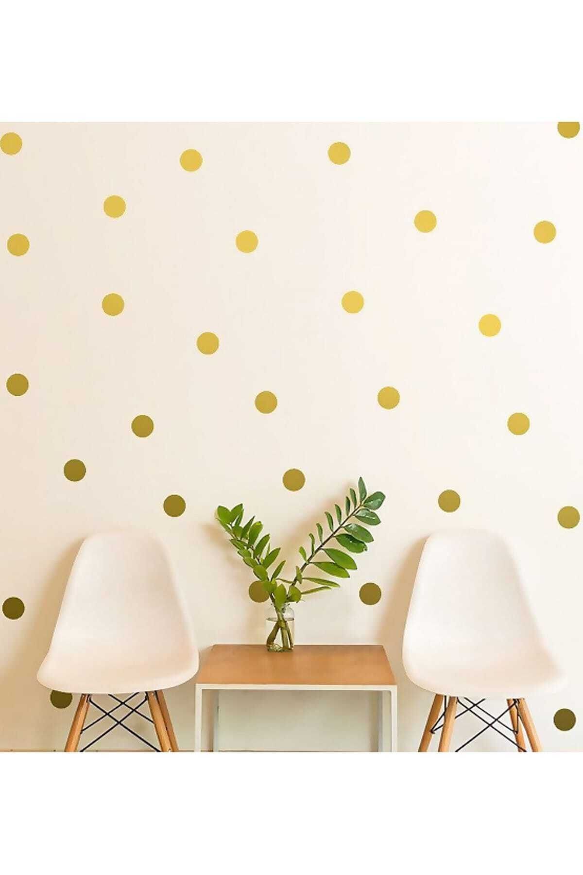 Tilki Dünyası-74 Pieces Round Cut Polka Dots Baby And Kids Room Wall Sticker Wallst0029 1