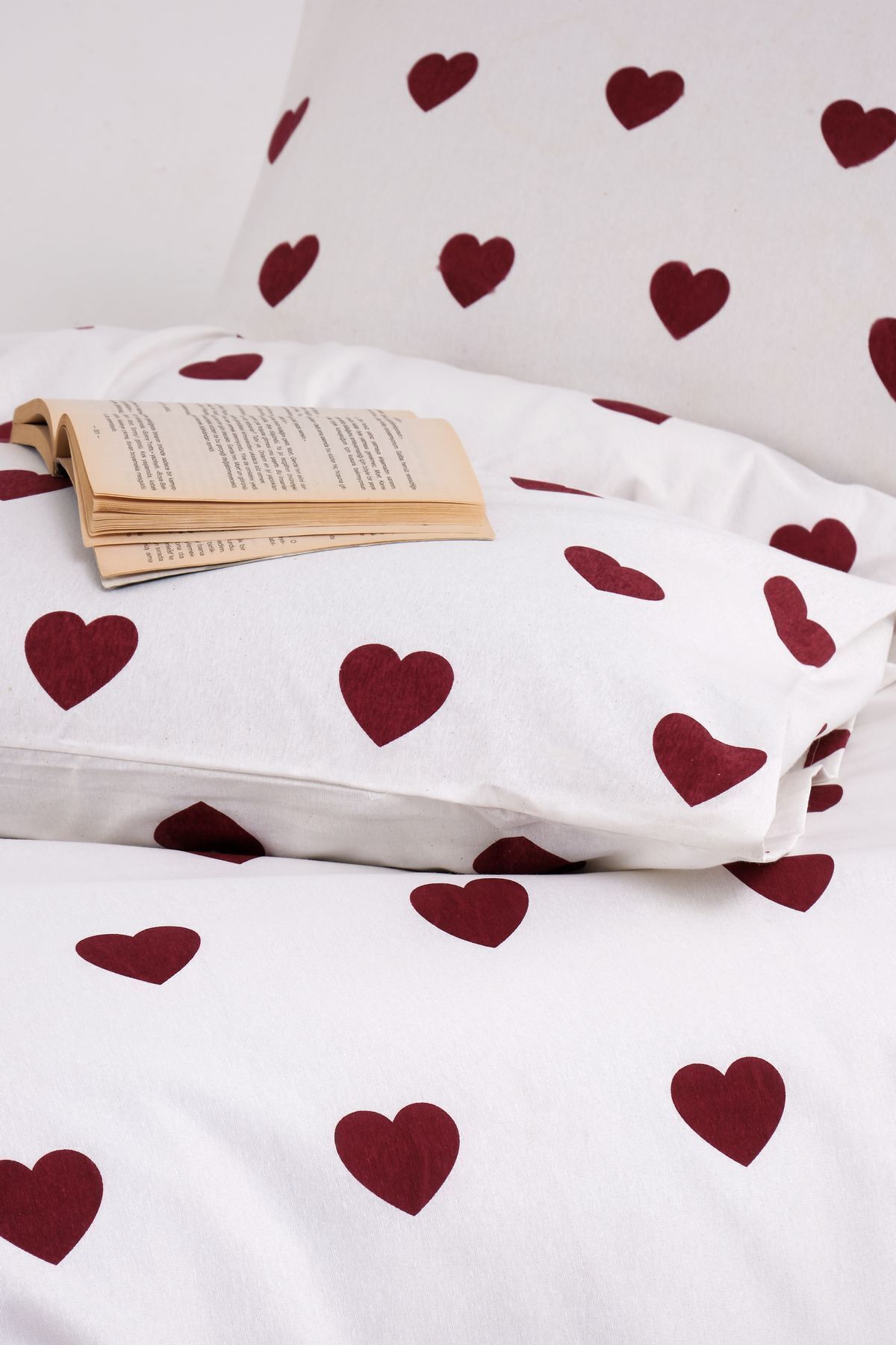 Güvenal Love Pamuk Tek Kişilik Nevresim Seti | Nevresim | Yastık kılıfı | Çeyizlik 4