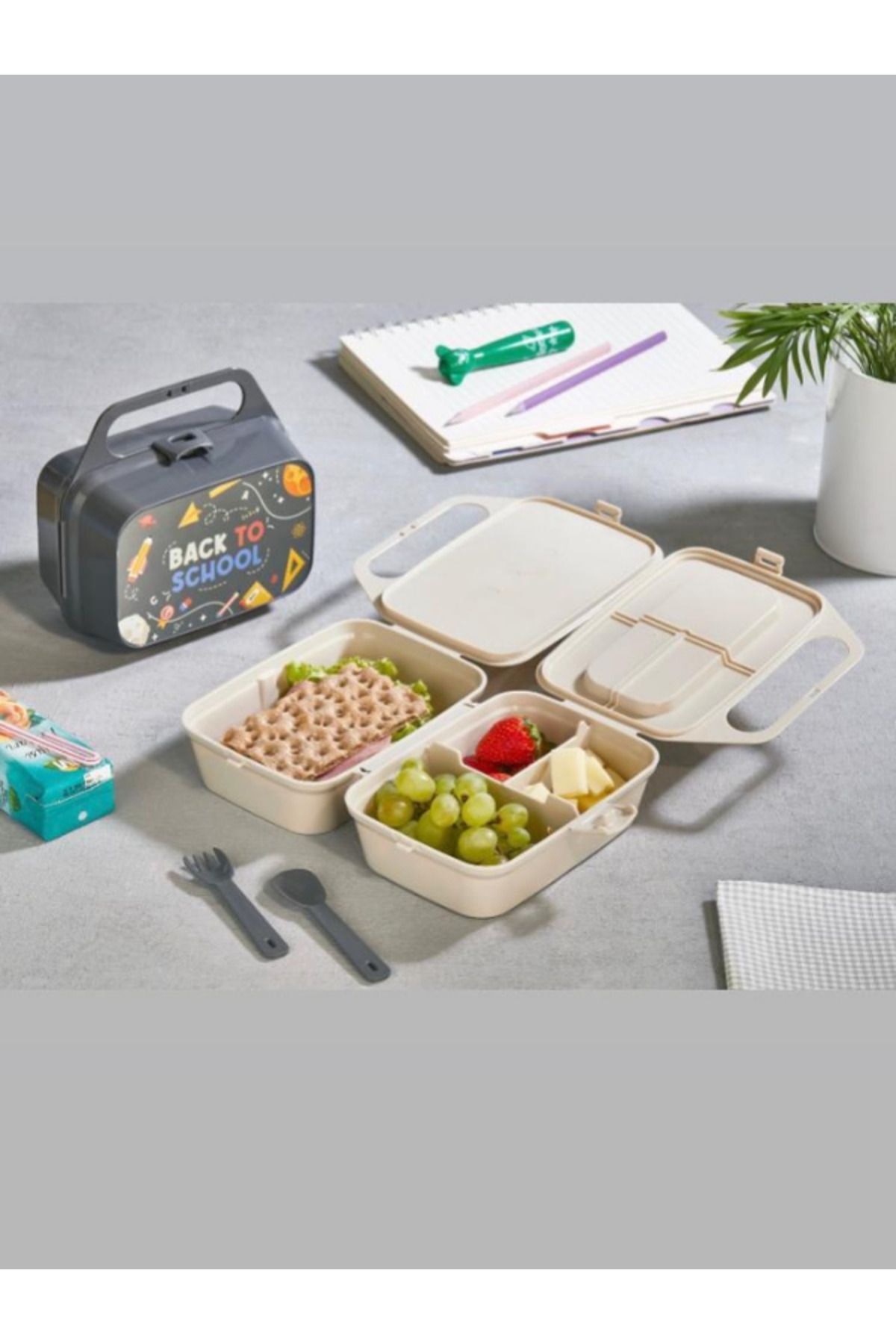 BuNeBox-Portable Patterned Lunchbox - 4 Compartment Lunch Box and Food Storage Container 1