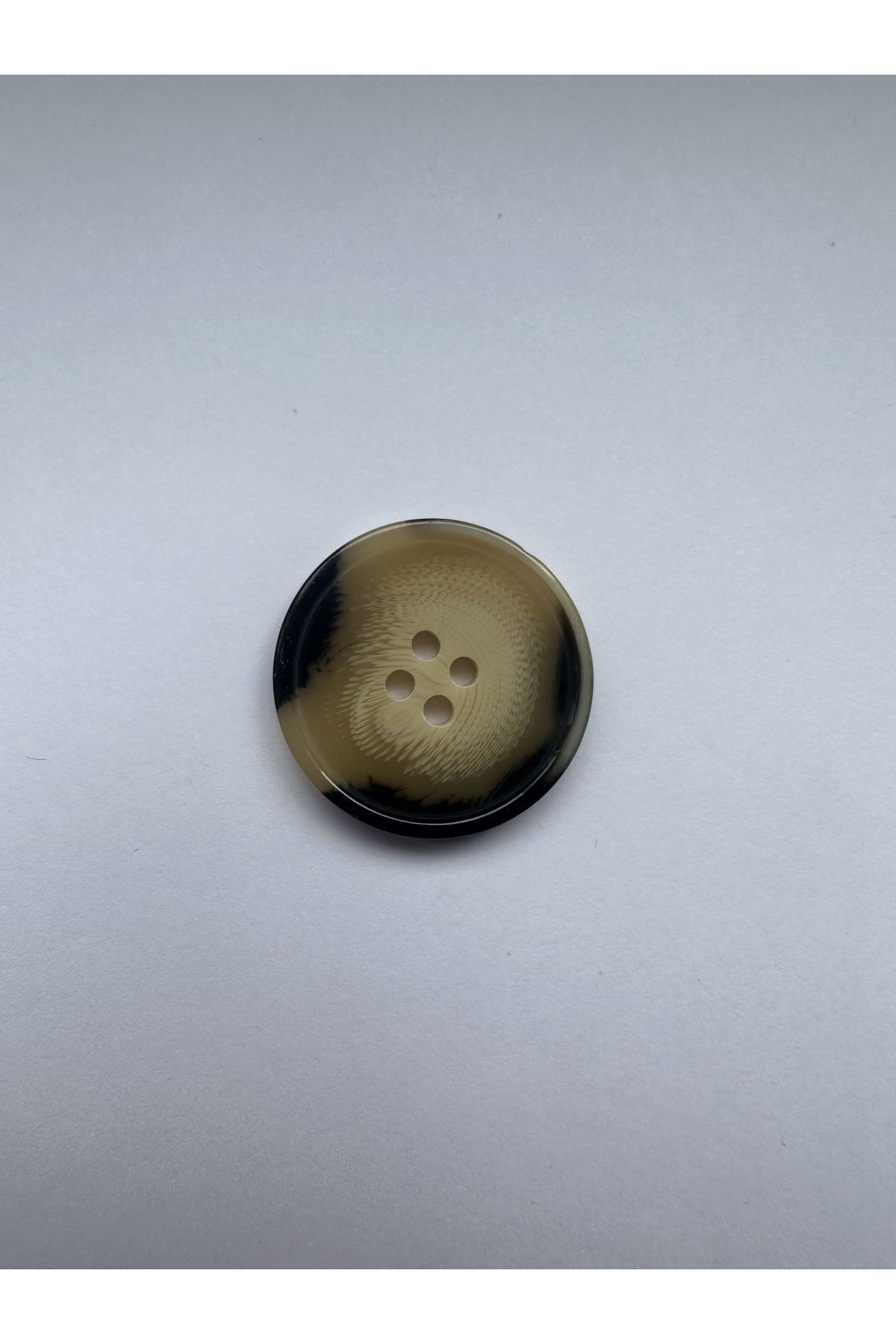 aensia-Camel Brown Black Marble Marble Pattern Design Button Plain Polyester Button 40 Size Buttons - Pack of 6 3