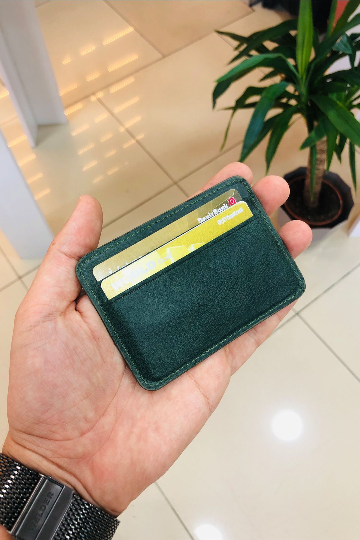 کیف پول مردانه قهوه ای derius | jersey اورجینال - تصویر 4