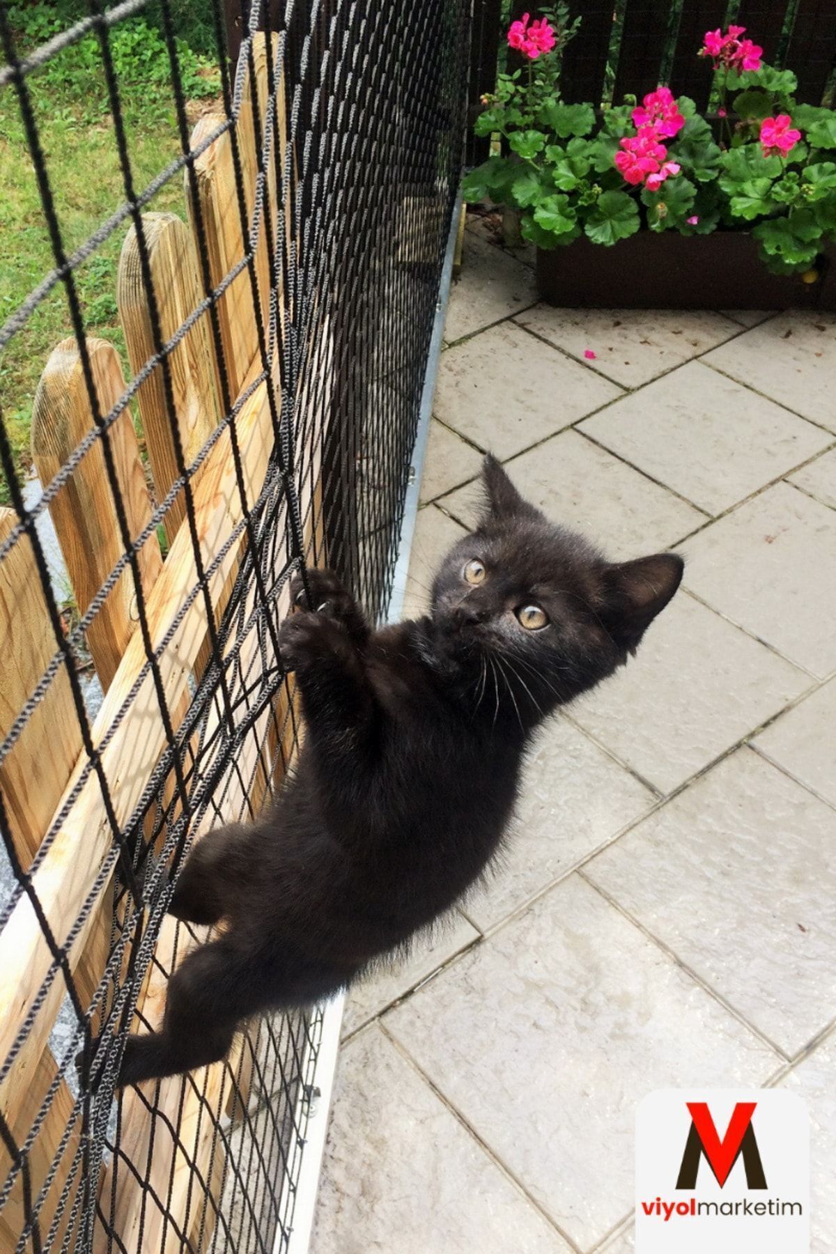 Siyah Balkon Filesi 3x8 M – Kedi Koruma Ve Kuş Önleme Güvenlik Filesi - Kanca Ve Dübel Dahil 8