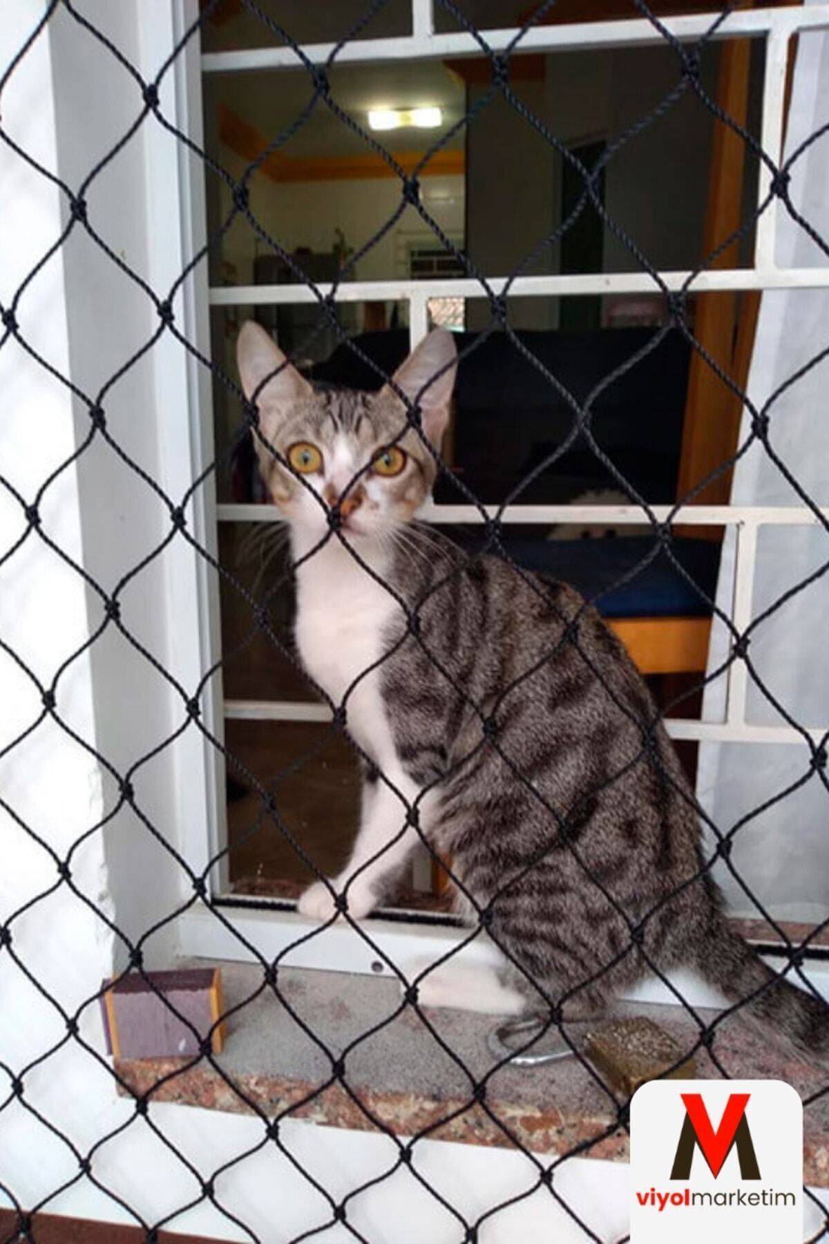 Siyah Balkon Filesi 3x10 M – Kedi Koruma Ve Kuş Önleme Güvenlik Filesi - Kanca Ve Dübel Dahil 4