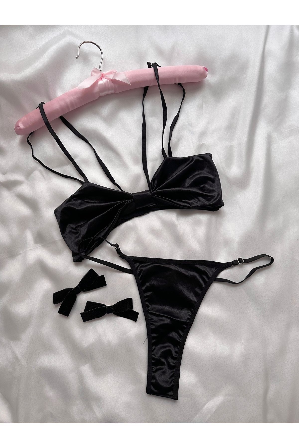 EDLİNGERİE-Satin Ribbon Bralet Set 2