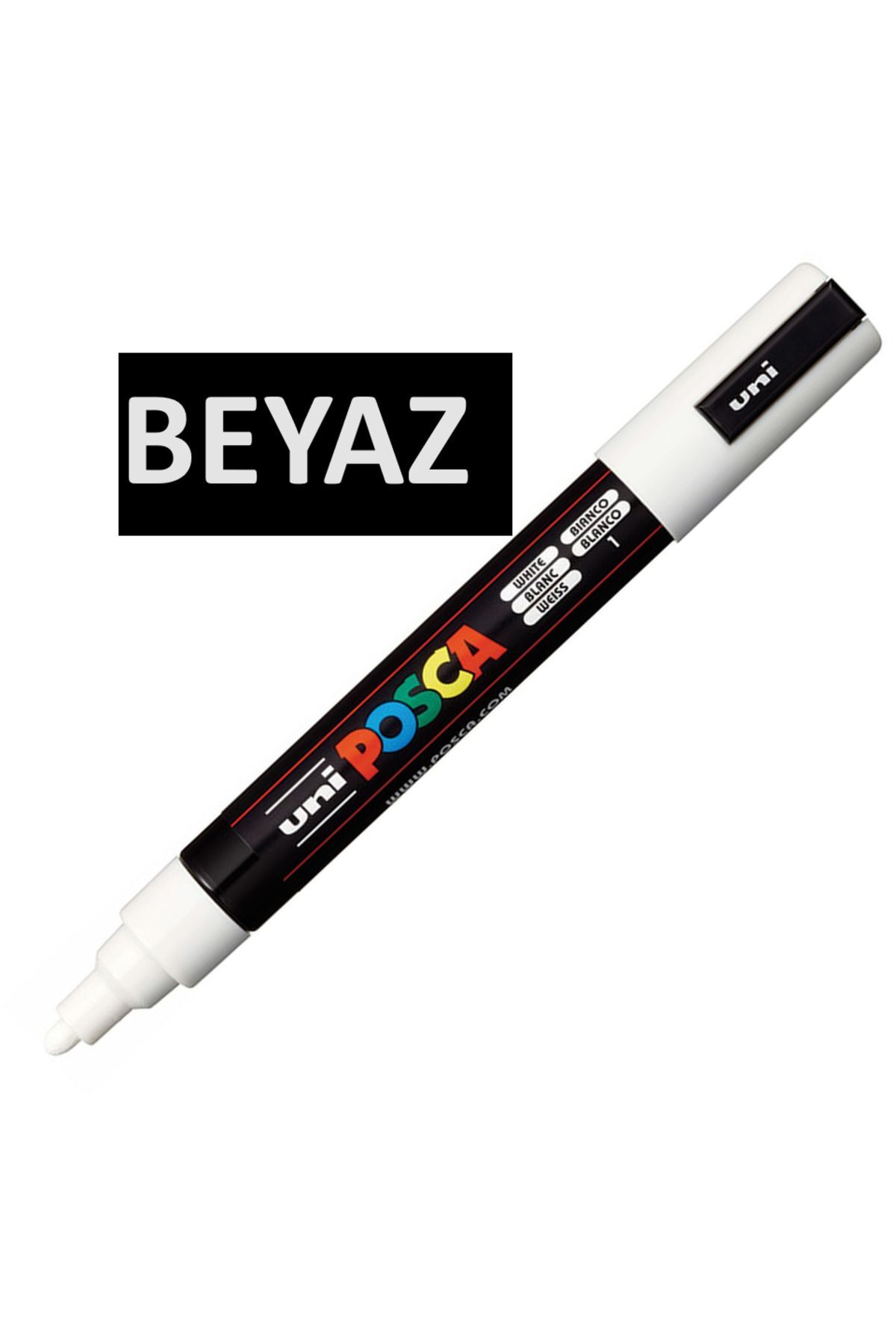 Uni Posca Beyaz Marker Pc-3m (0.9-1.3mm) Poska Pc3m Pc - 3m