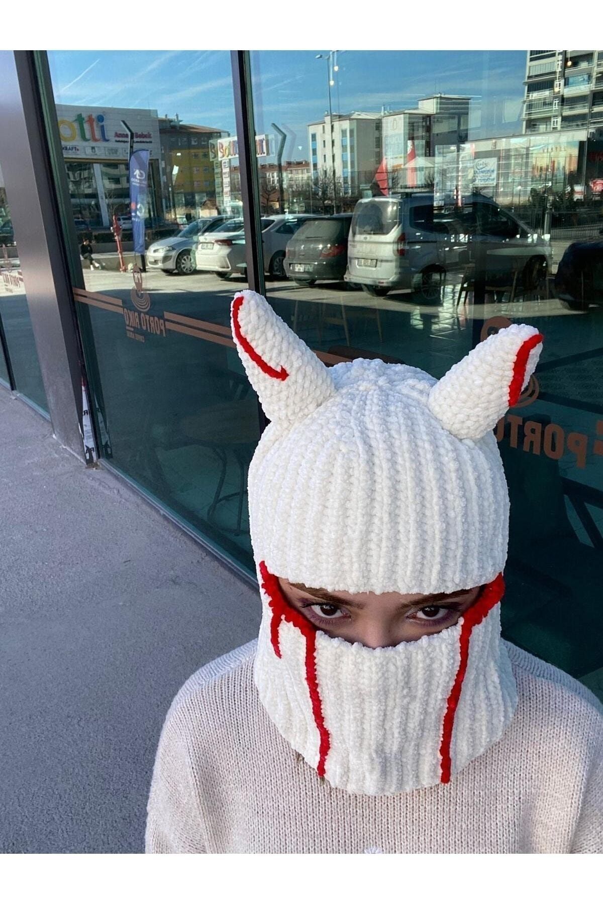 EmgCraft Balaclava / Kar Maskesi / Balaklava / Boynuzlu, Göz Yaşı Balaklava