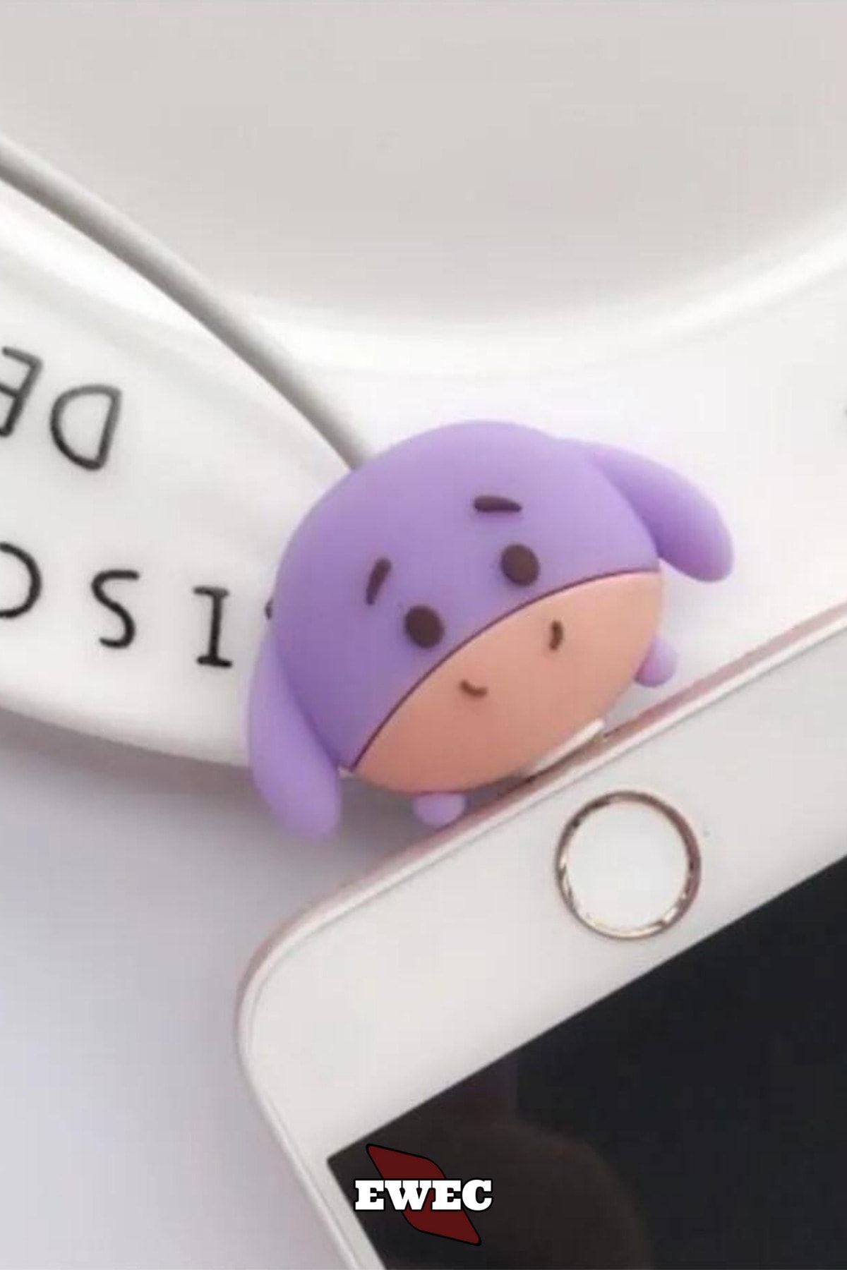 Cute Usb Cable Protector with Donkey Shape, Silicone Charging Cable Protector