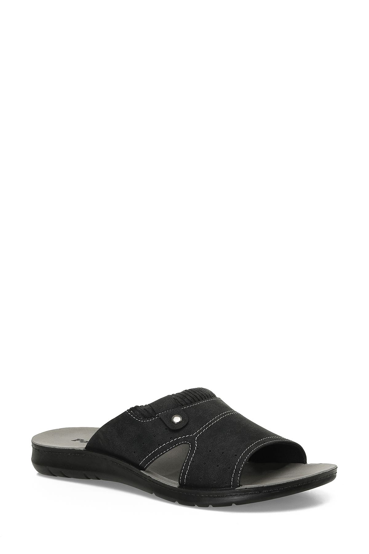 دمپایی مردانه مشکی 608004.M4PR Polaris