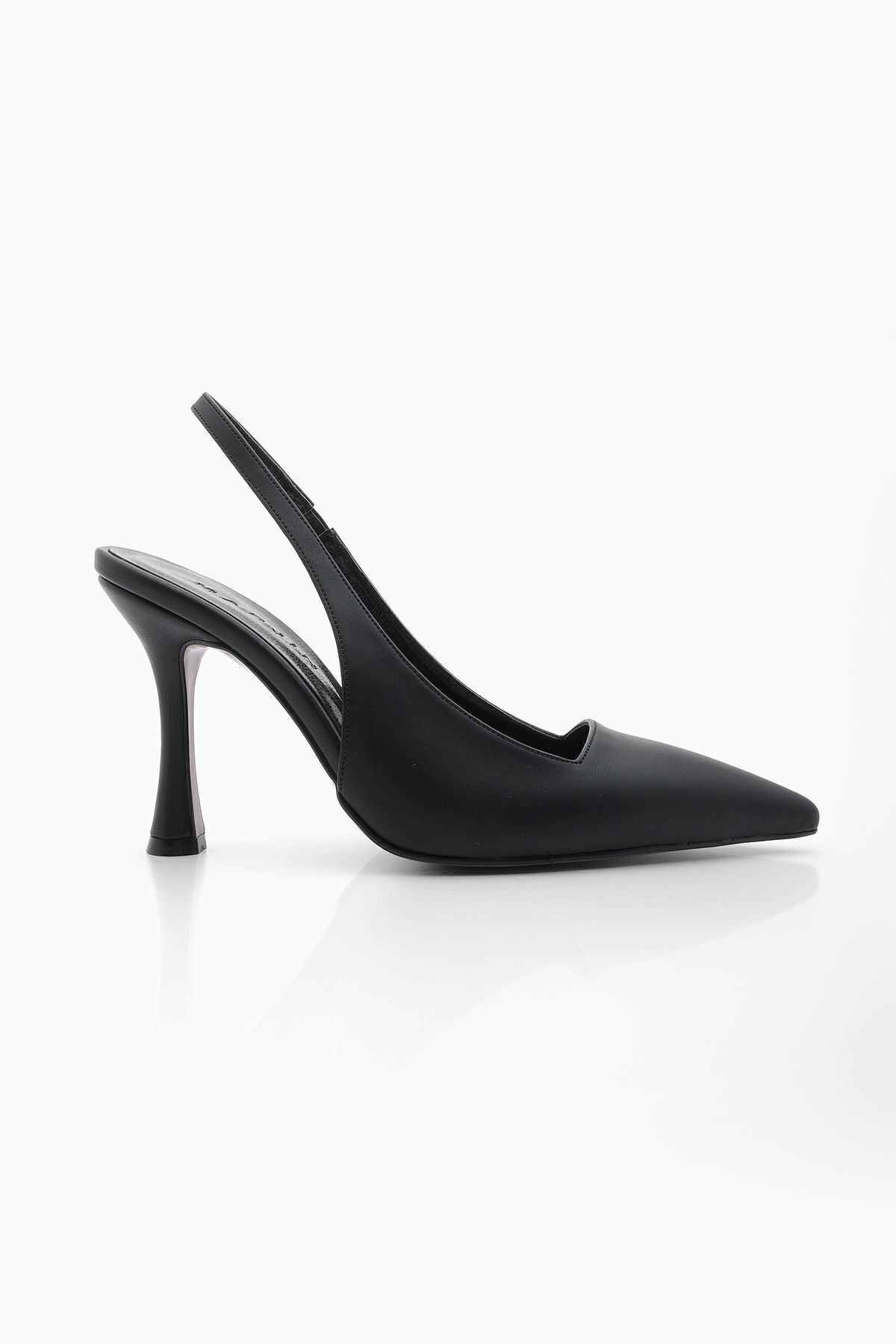 Marjin-Women's Pointed Toe Thin Heel Classic Heeled Shoes Vedin Black 5