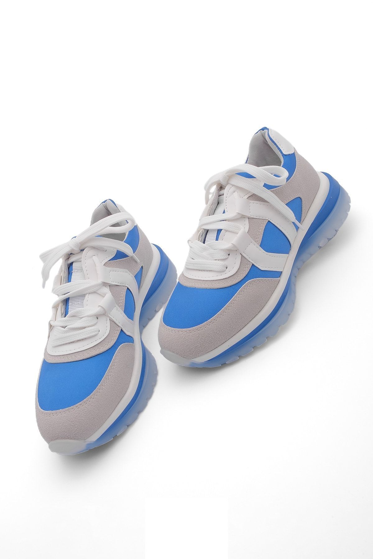 Marjin-Női sneaker fűzős sportcipő Avesta kék 4