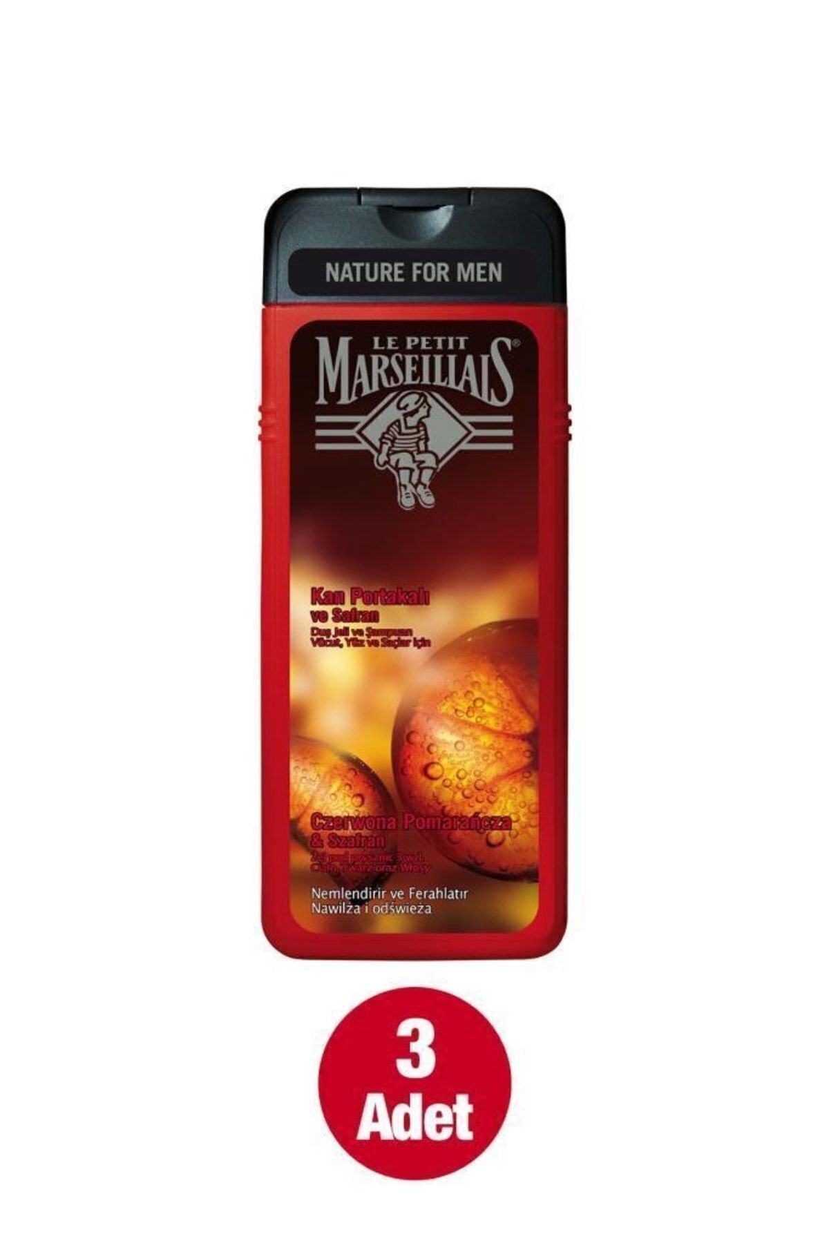 ژل دوش پرتقال خونی و زعفران 400 میلی لیتر X3 Le Petit Marseillais