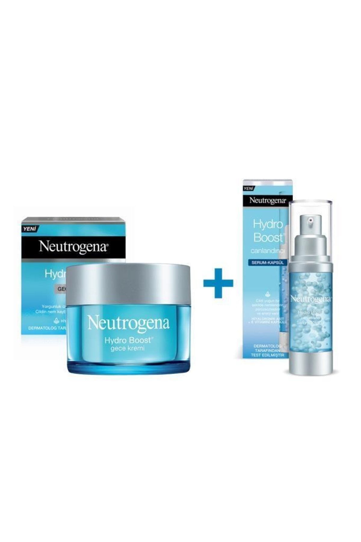 Neutrogena-Hydro Boost Revitalizing Serum-Capsule 30 ml + Neutrogena Hydro Boost Night Cream 50 ml 2