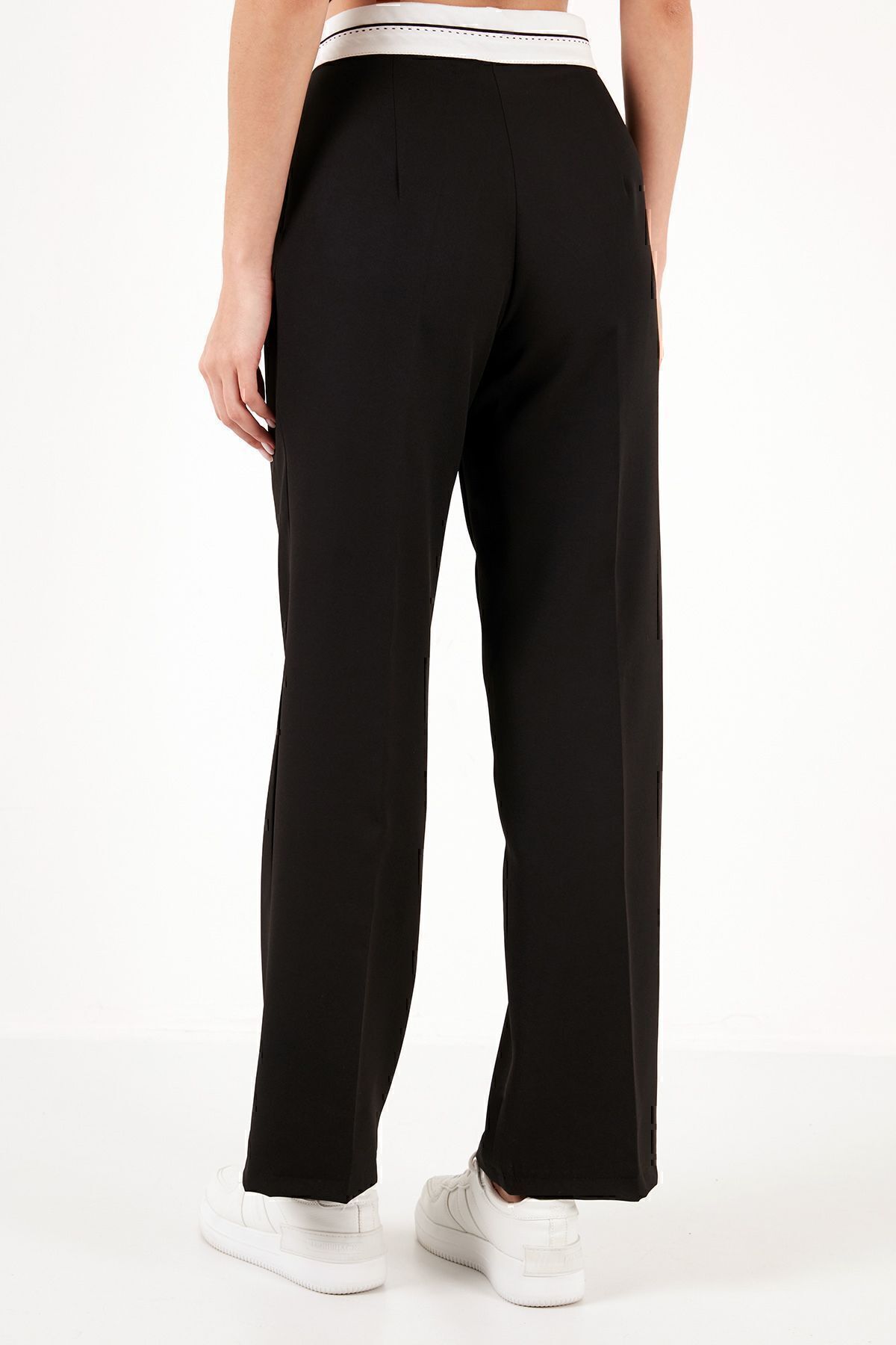 Lela-High Waist Wide Leg Trousers - Regular Fit Pant 611Pl061 6