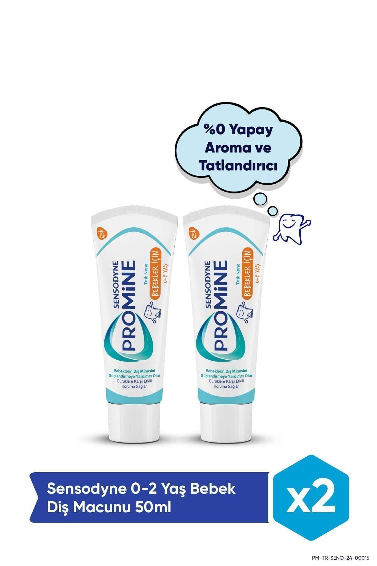 Sensodyne Promine 0-2 Yaş Bebekler İçin Yapay Aroma&Tatlandırıcı İçermeyen Diş Macunu 50ml x 2 Adet