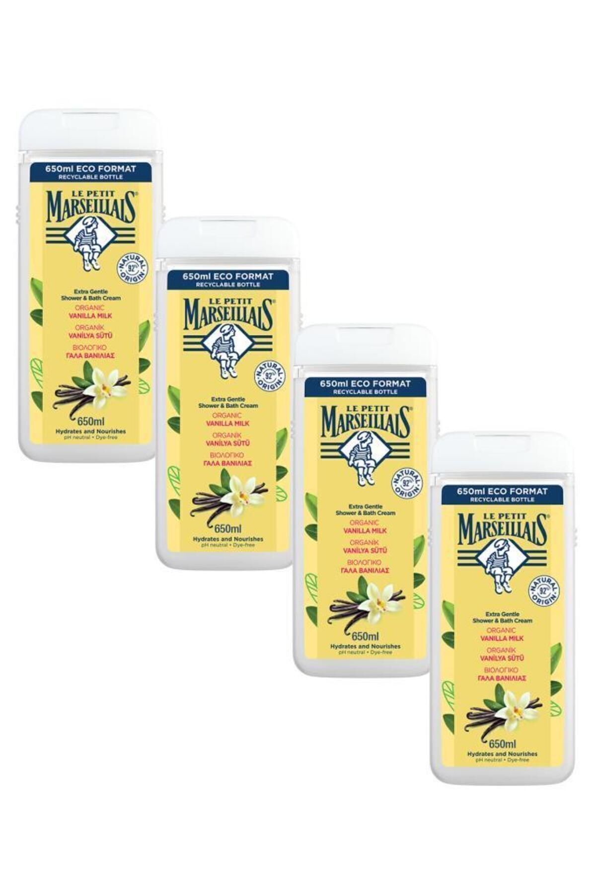 ژل حمام و دوش شیر وانیلی بسته 650 میلی لیتری Le Petit Marseillais