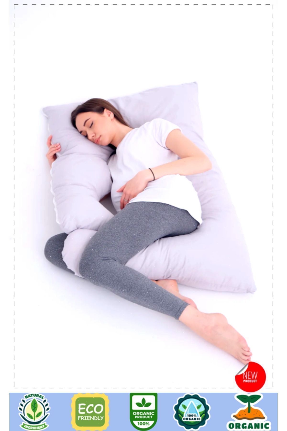 OMZ Bel Boyun Göbek Destekli Hamile Destek Yastığı Bacak Yastığı Hamile Uyku Yastıgi Hamile Yastıgi fotoğrafı 5 (önizleme)